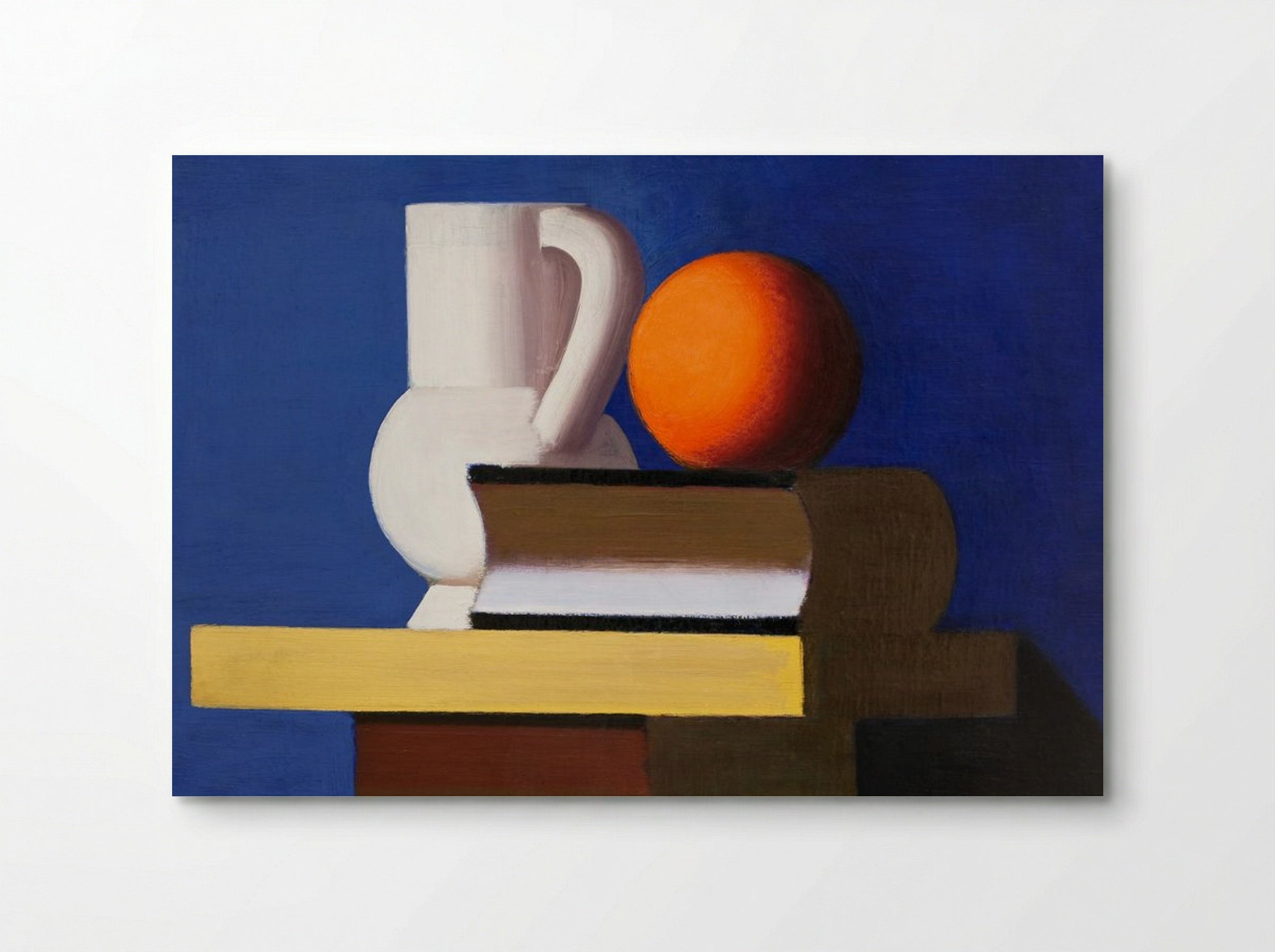 Arrangement with White Jug, Orange and Book - Vilhelm Lundstrøm - Poster
