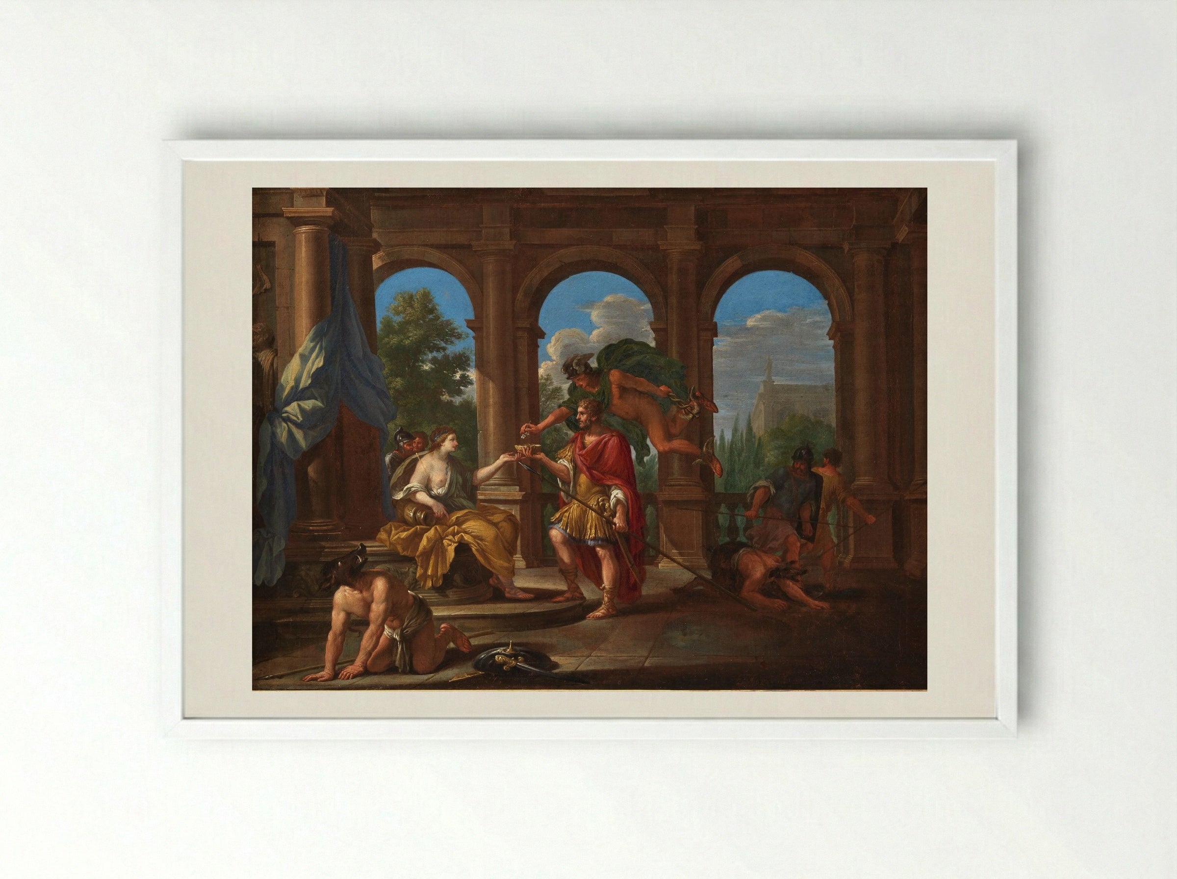 Church and Odysseus - Pietro da Cortona - Framed Print White