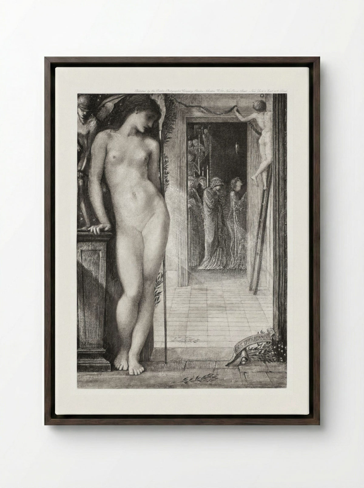 Venus Epithalamia - Edward Burne-Jones - Framed Canvas Dark Wood