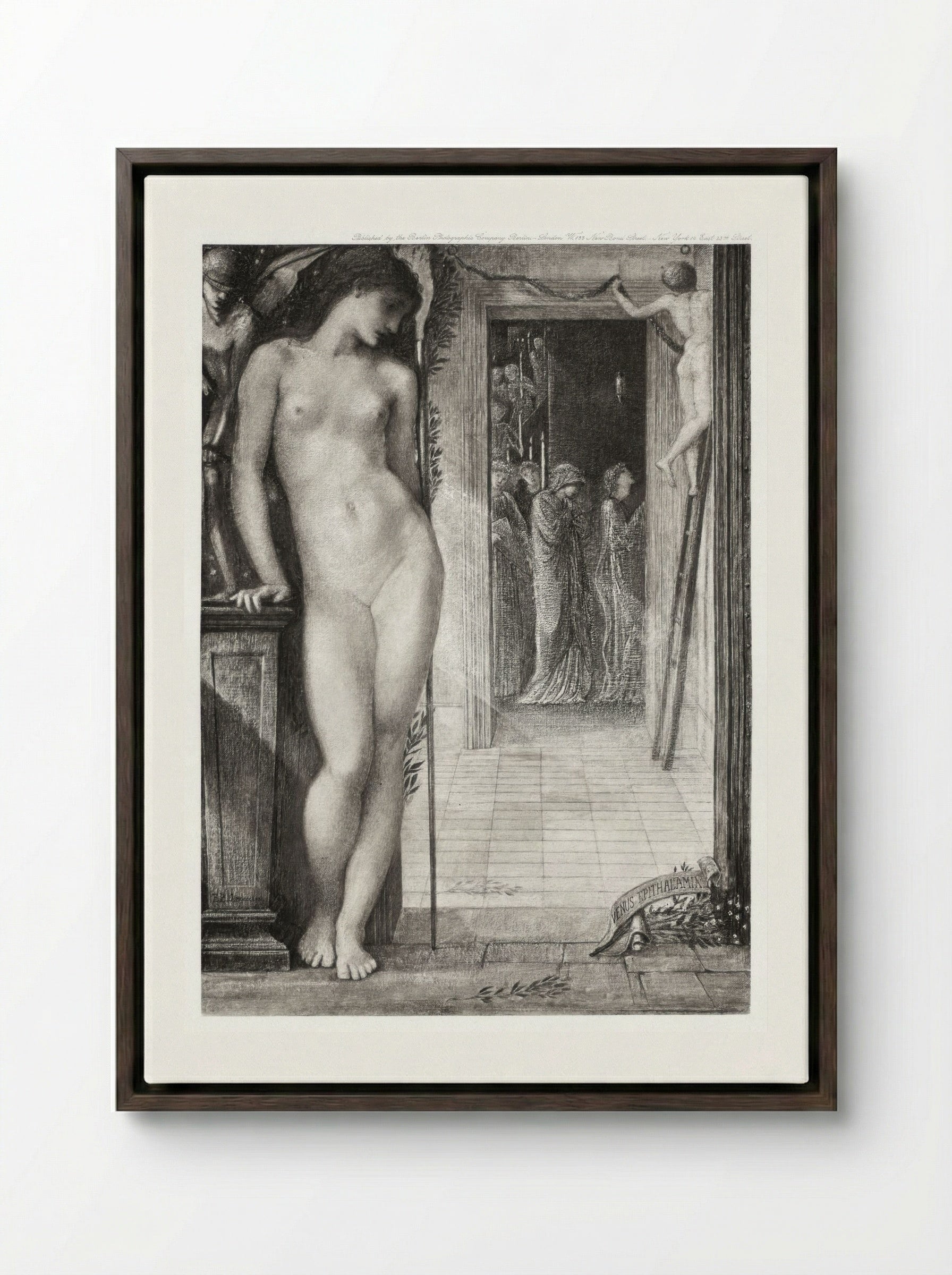 Venus Epithalamia - Edward Burne-Jones - Framed Canvas Dark Wood