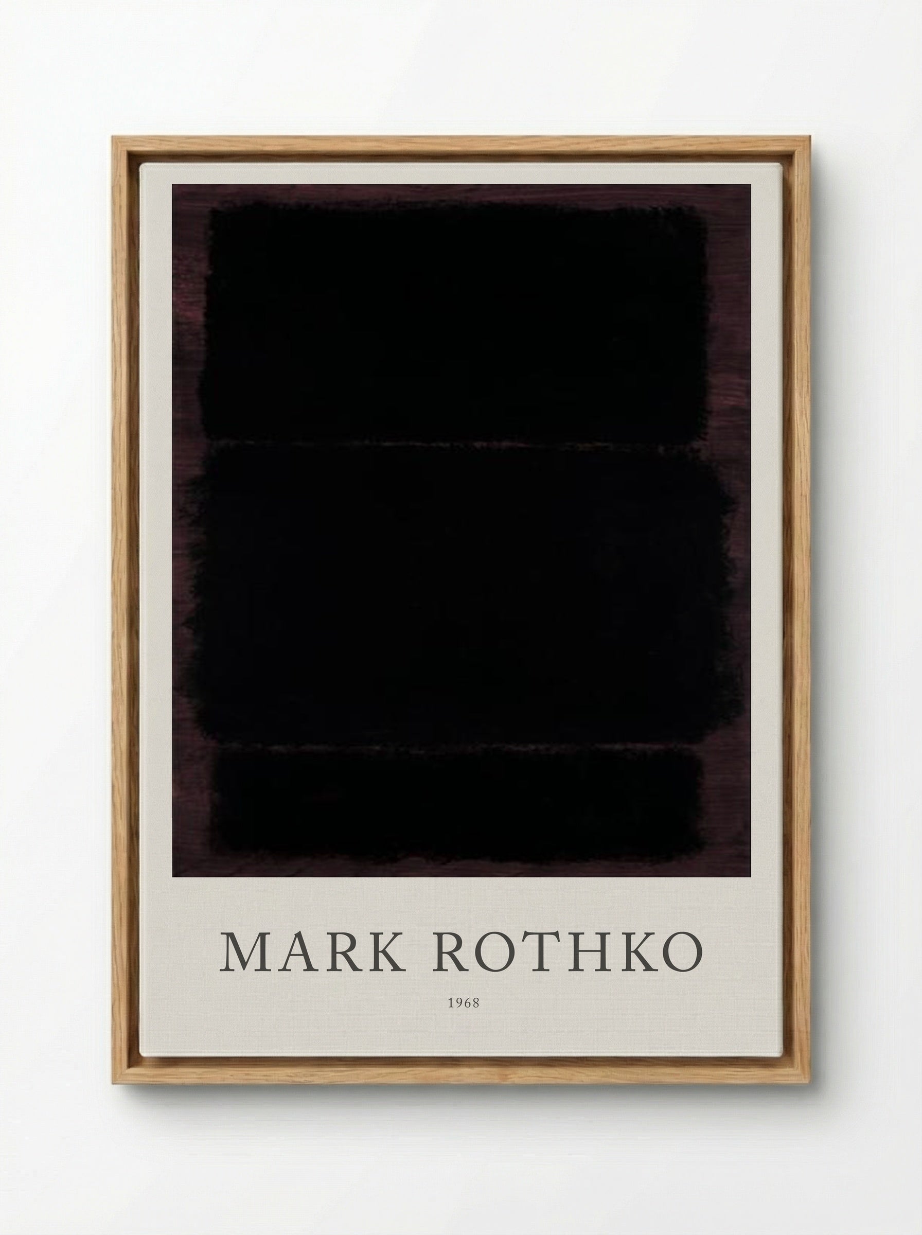 Untitled (Three Black Rectangles) - Mark Rothko - Framed Canvas Wood