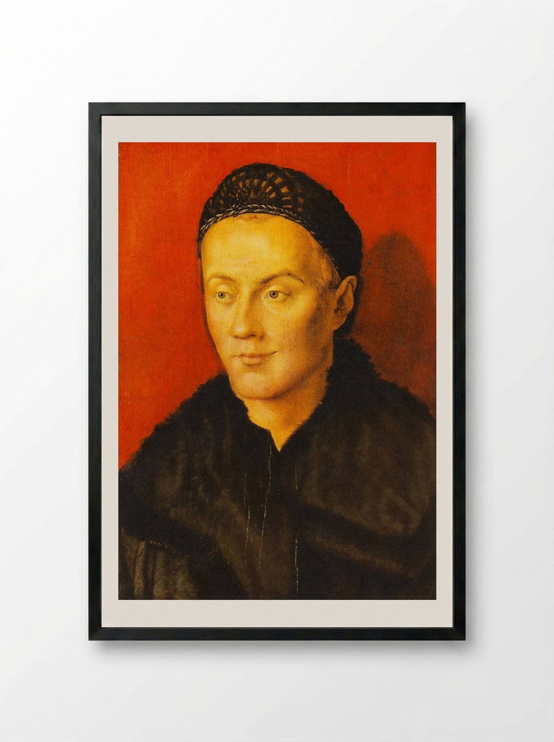 Portrait of a Man - Albrecht Dürer - Framed Print Black