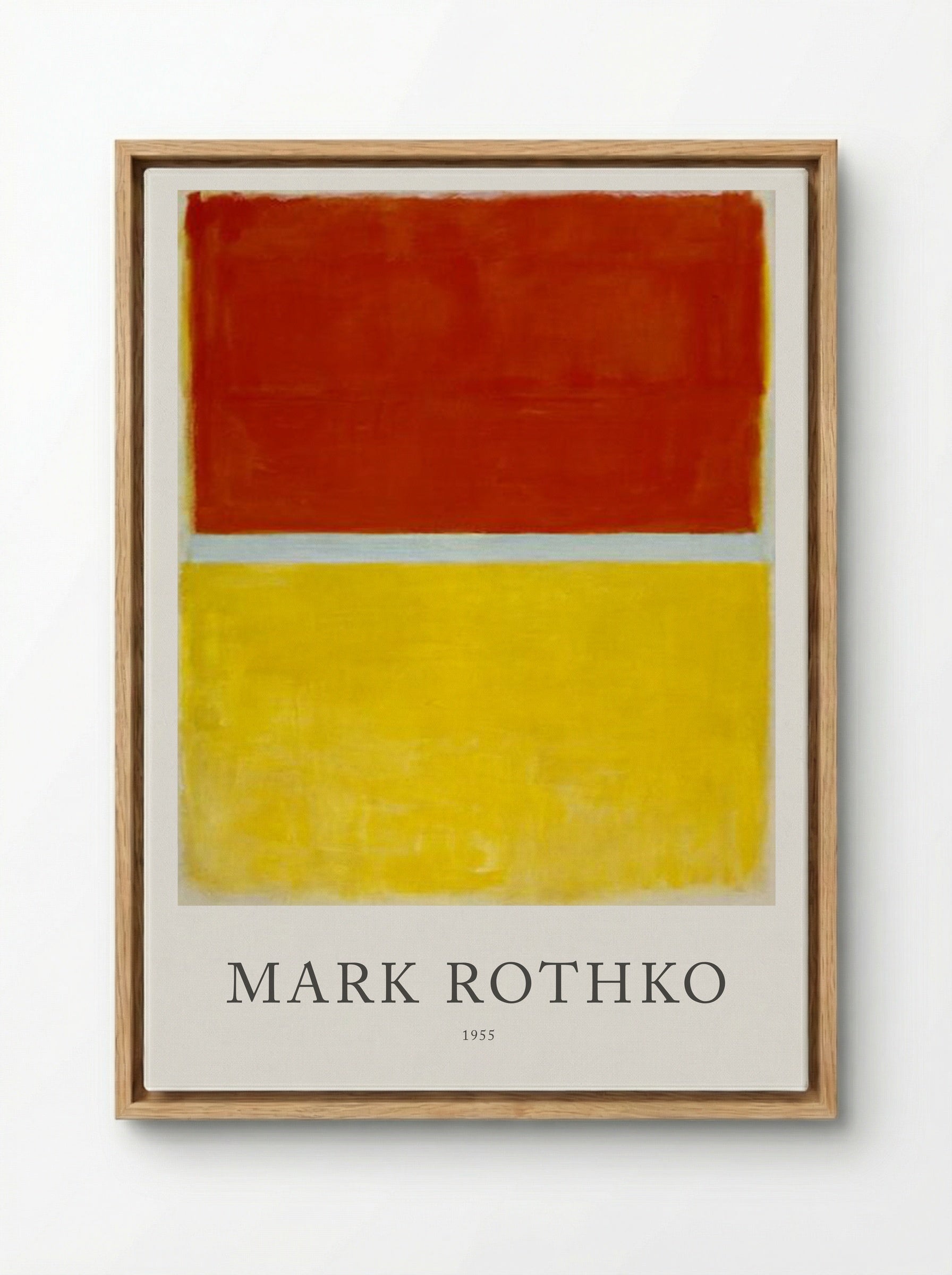 Untitled (Red and Yellow) - Mark Rothko - Framed Canvas Wood