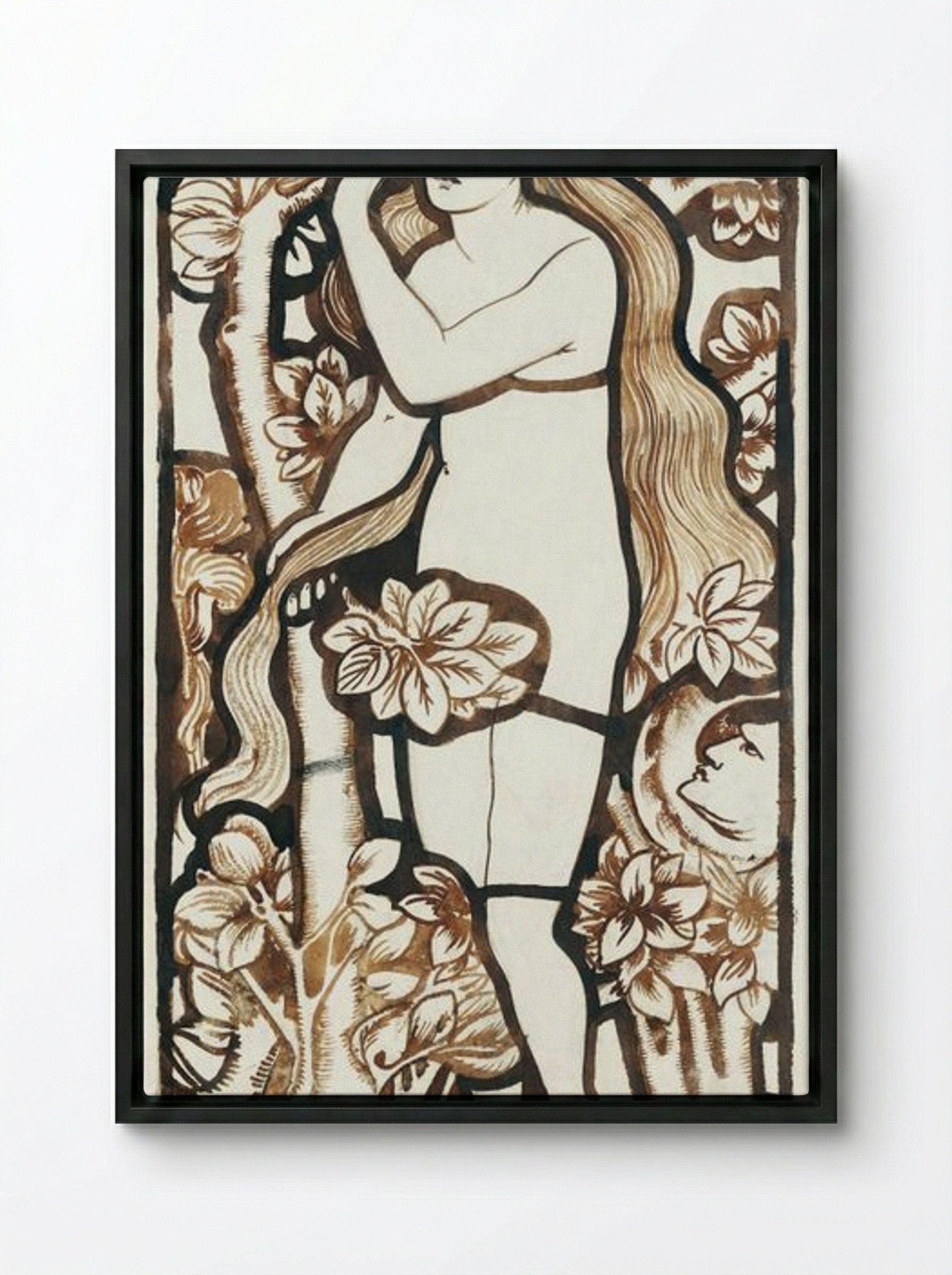 Eve - Edward Burne-Jones - Framed Canvas Black