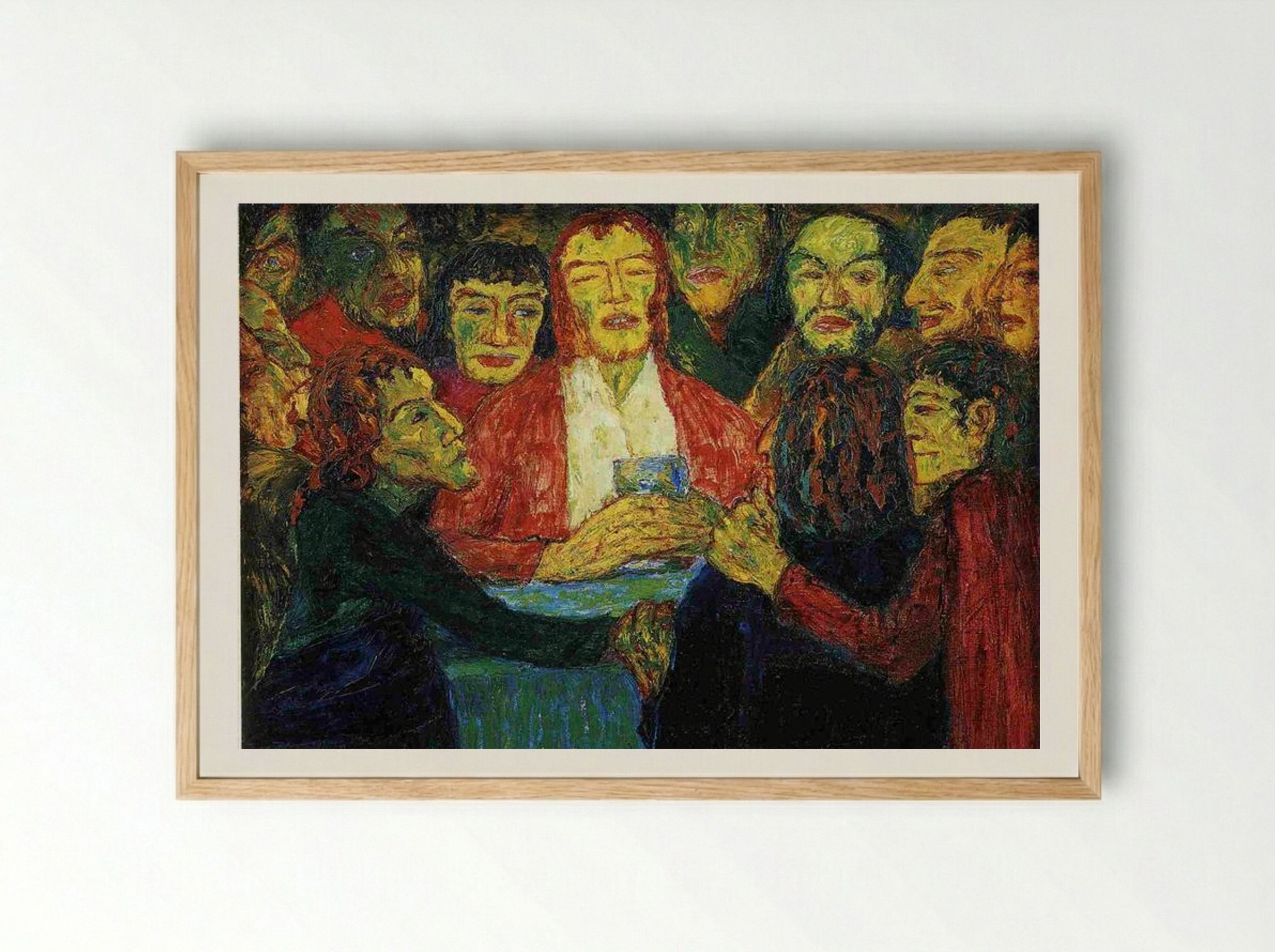 The Last Supper - Emil Nolde - Framed Print Wood