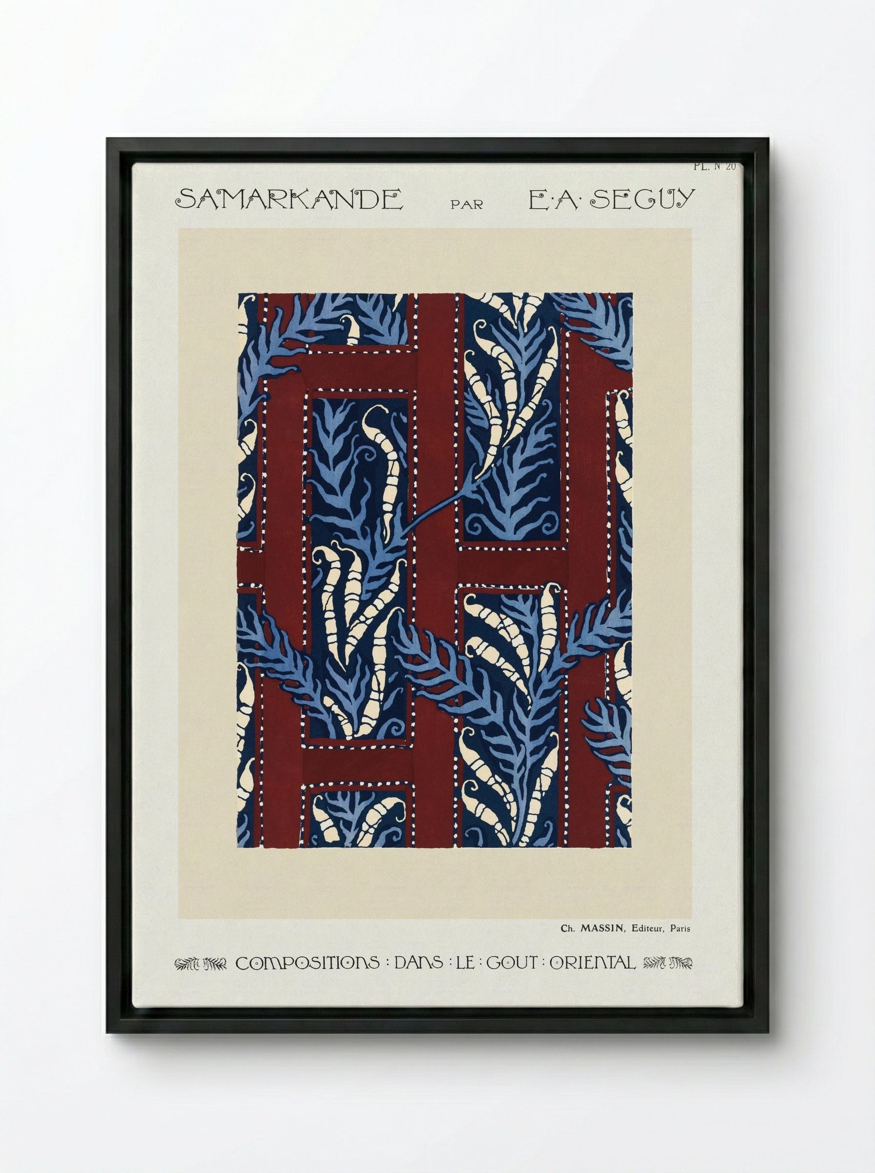 Samarkande, Plate No. 20 - Émile-Allain Séguy - Framed Canvas Black