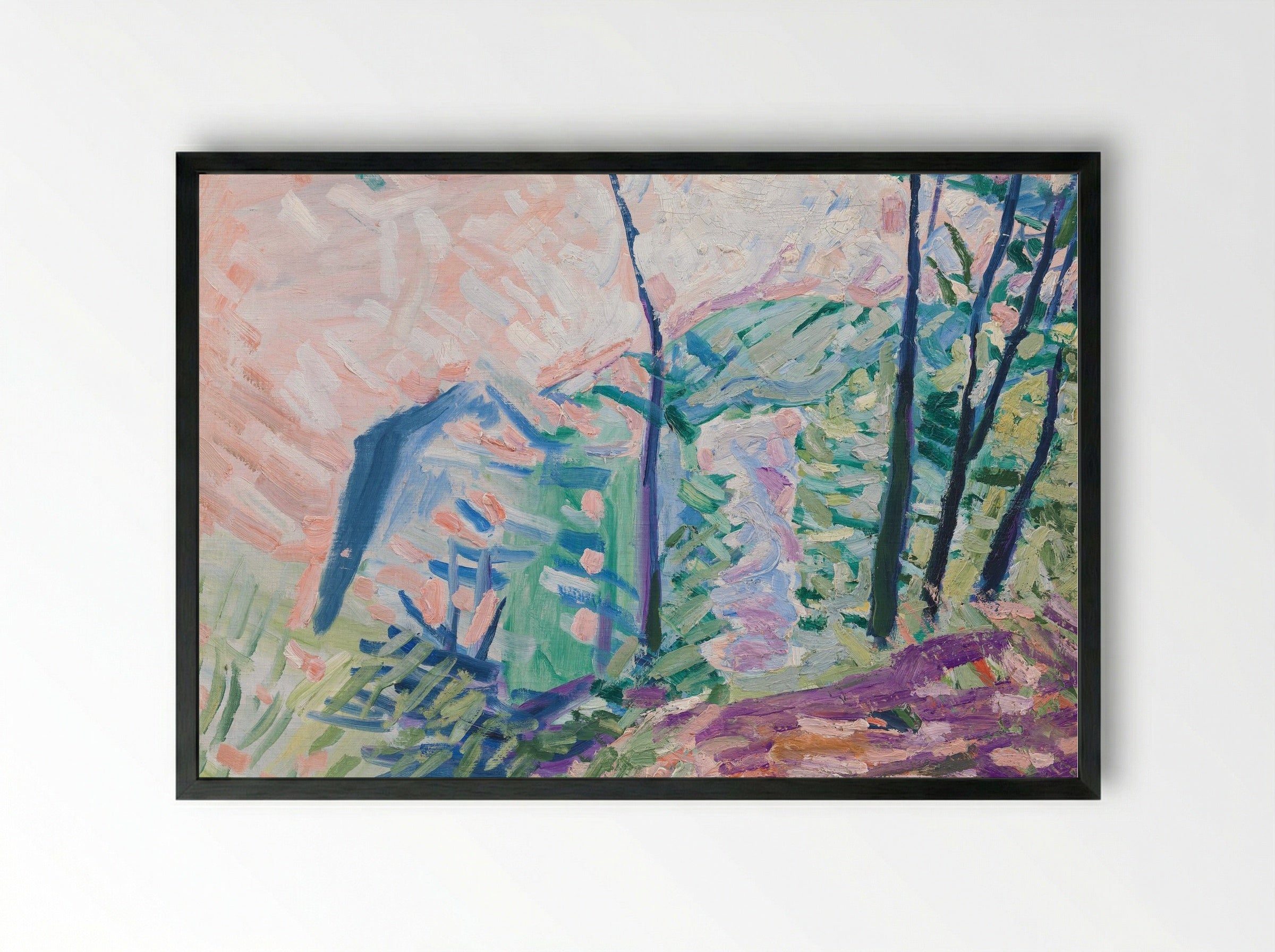 Forest by Lake Bagsværd - Niels Larsen Stevns - Framed Print Black