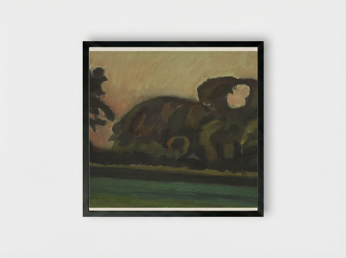 Landscape after Sunset - Harald Giersing - Framed Print Black