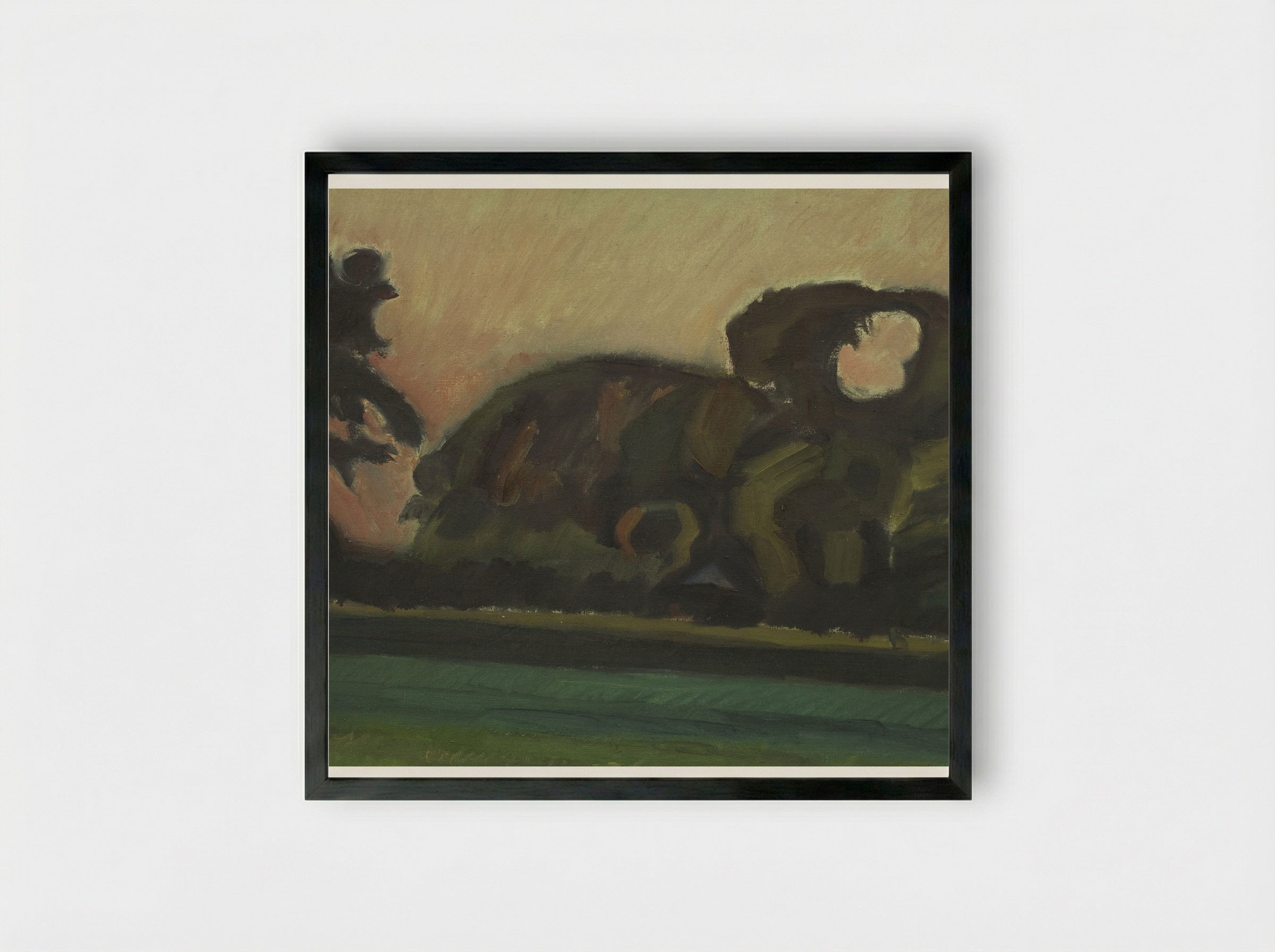 Landscape after Sunset - Harald Giersing - Framed Print Black