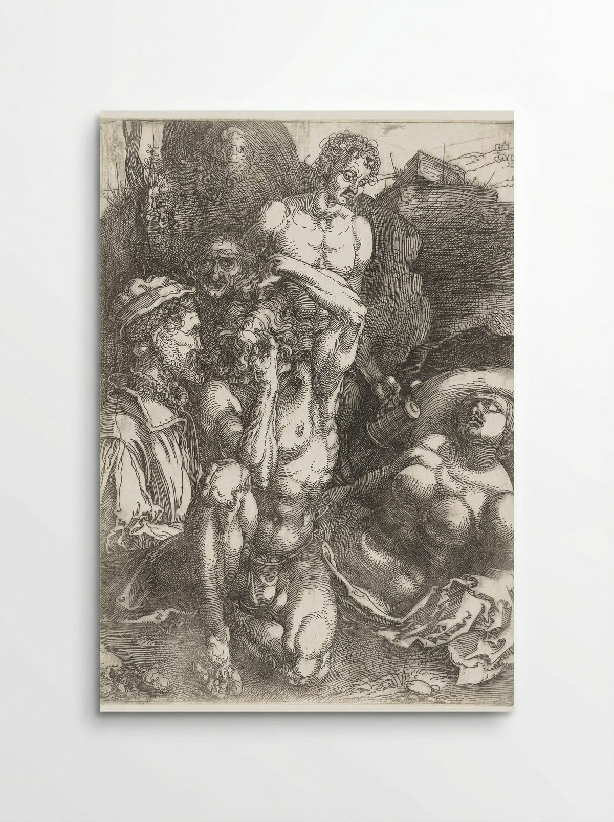 Study Sheet with Five Figures ('The Desperate Man') - Albrecht Dürer - Poster