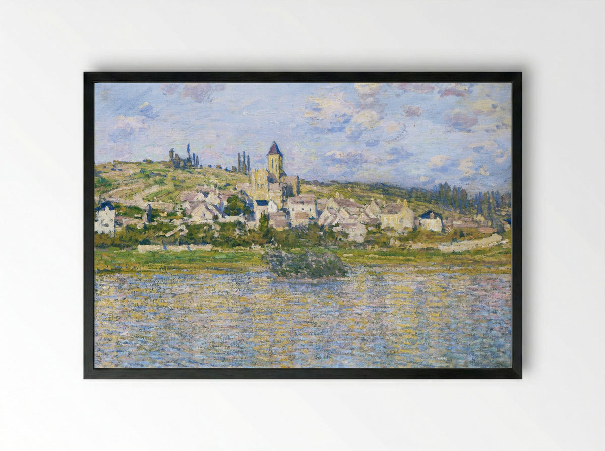 Vetheuil - Claude Monet - Framed Print Black