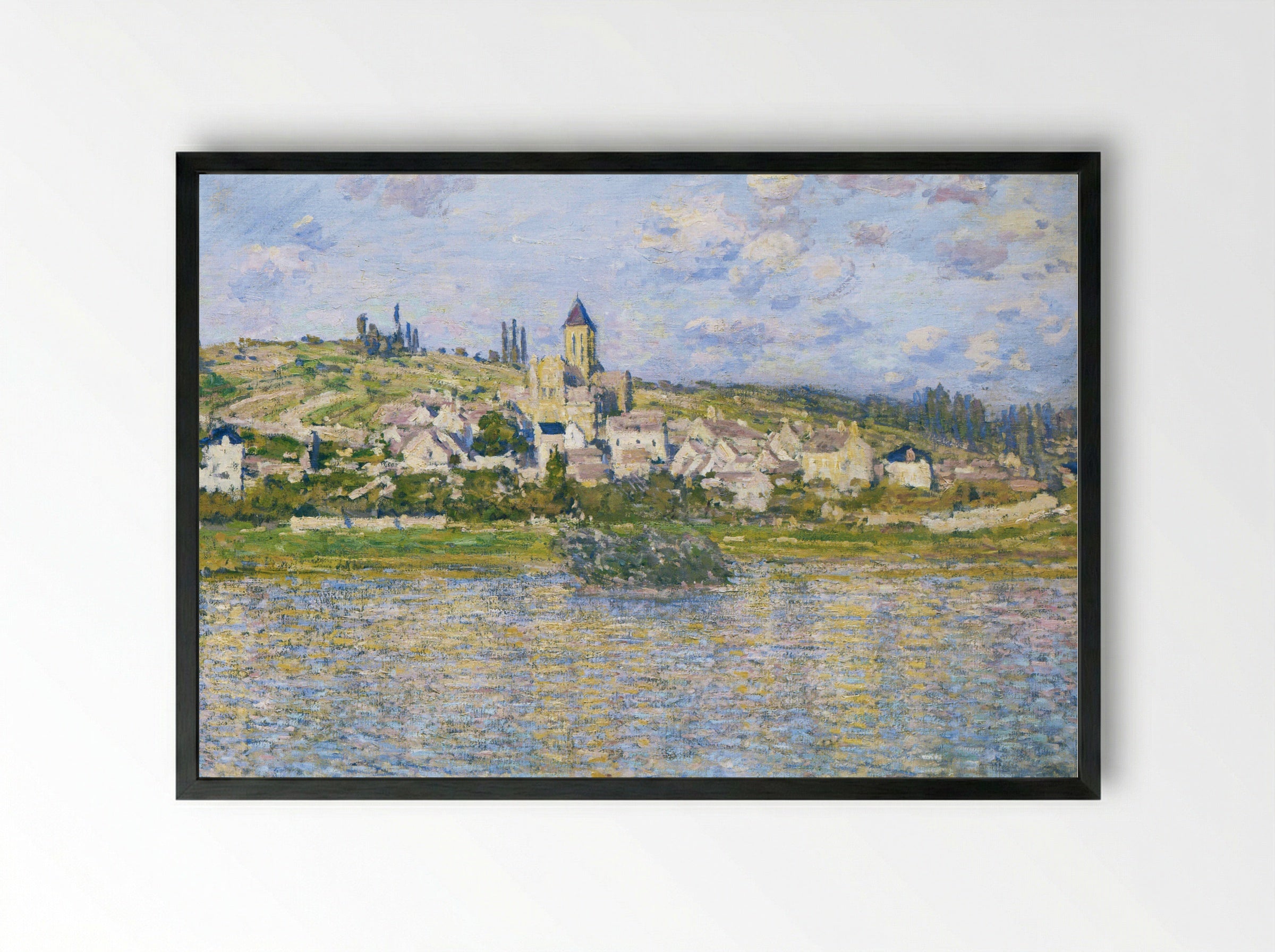 Vetheuil - Claude Monet - Framed Print Black