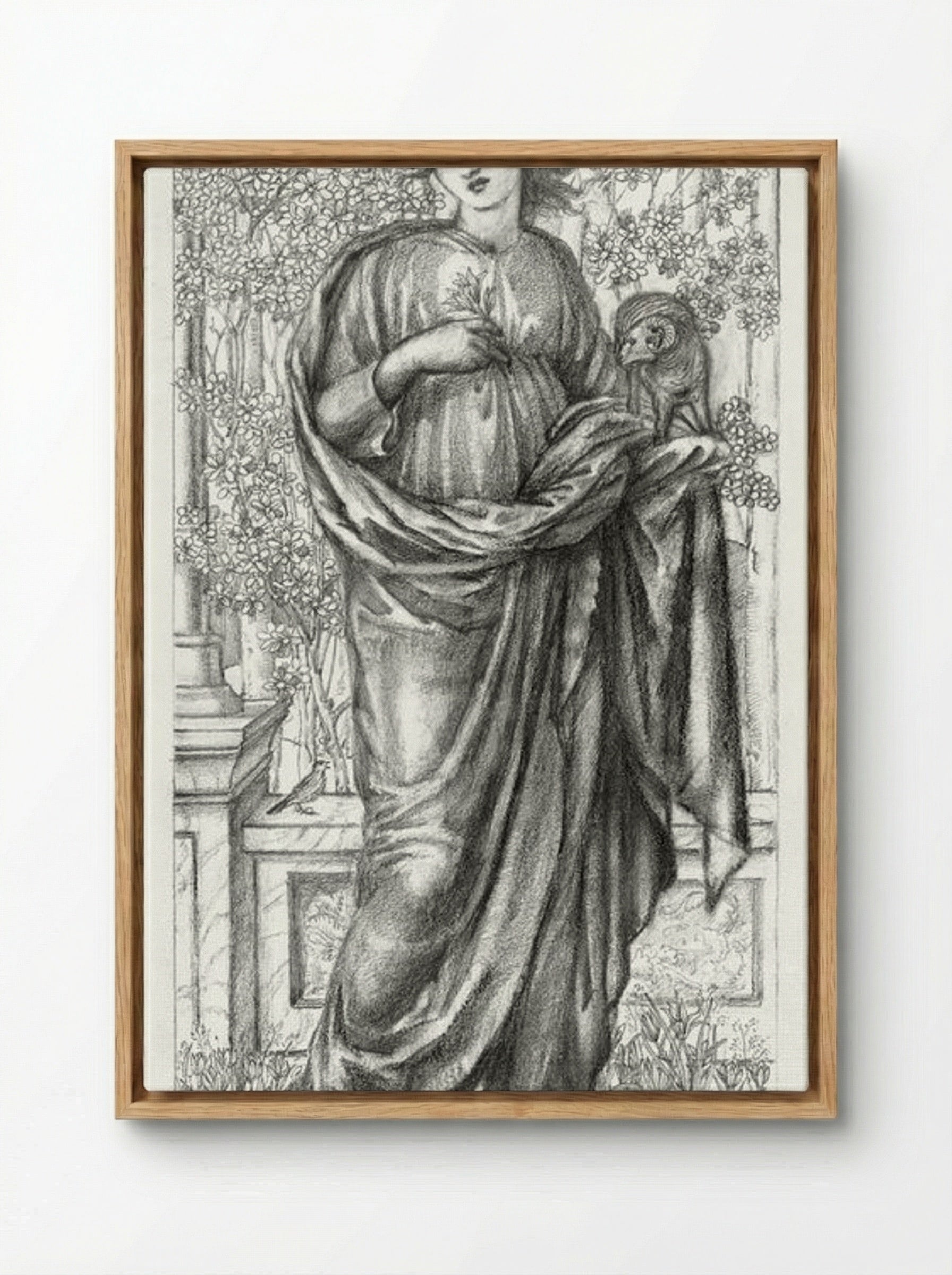 The Month of March - Edward Burne-Jones - Framed Canvas Wood