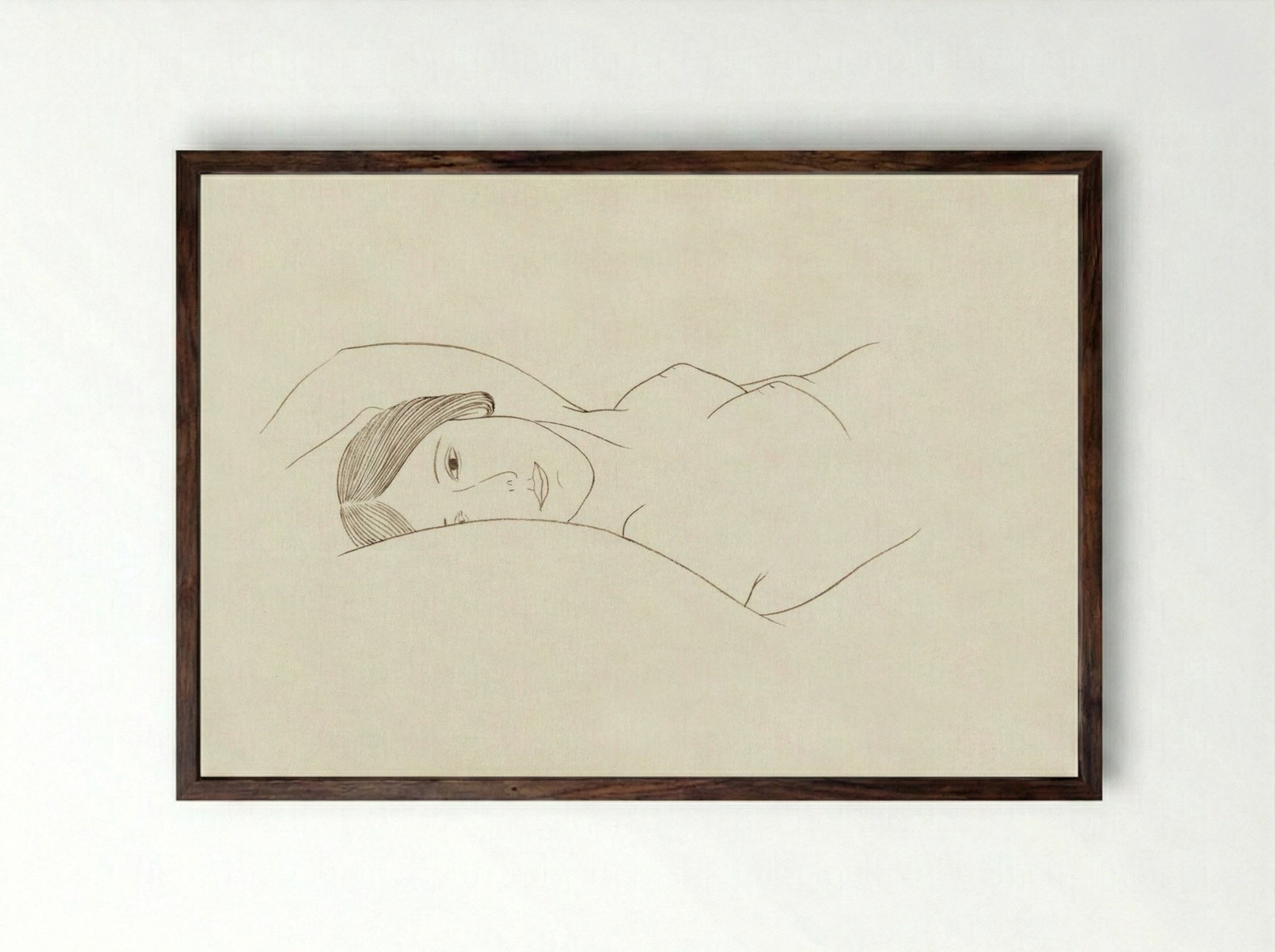 Nude Woman - Ananda Kentish Coomaraswamy - Framed Print Dark Wood