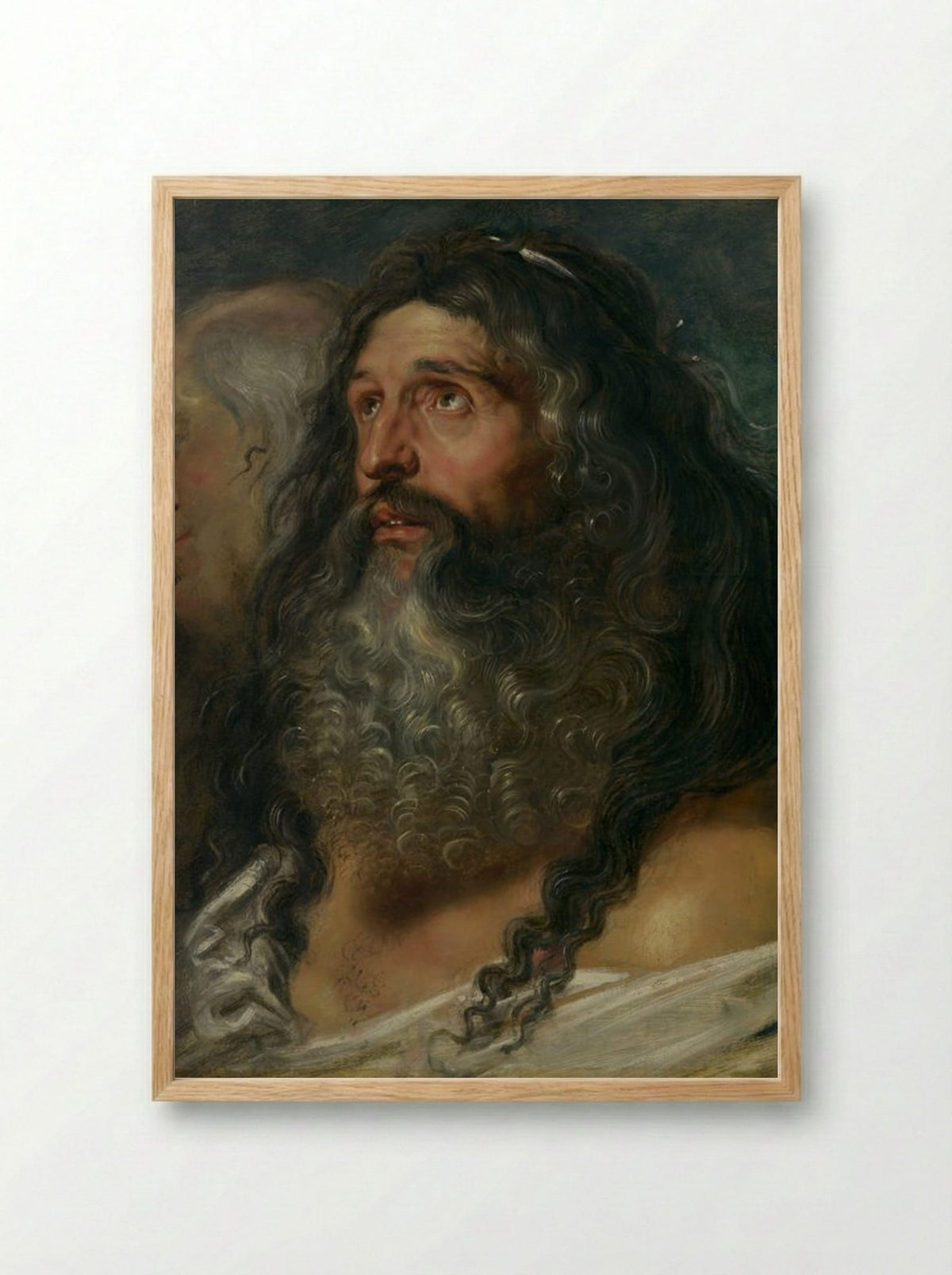 Study of Two Heads - Peter Paul Rubens - Framed Print Wood