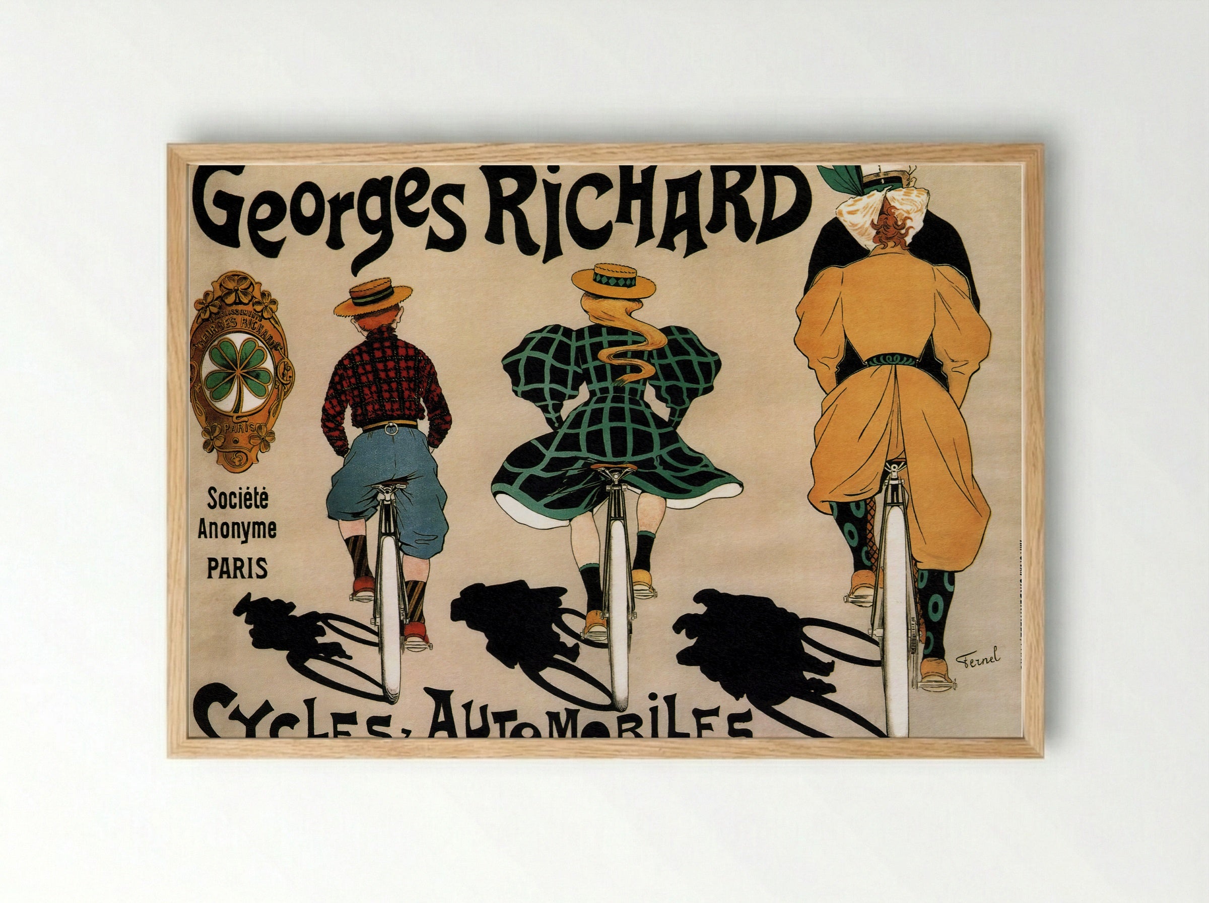 Poster for Georges Richard - Fernand Fernel - Framed Print Wood