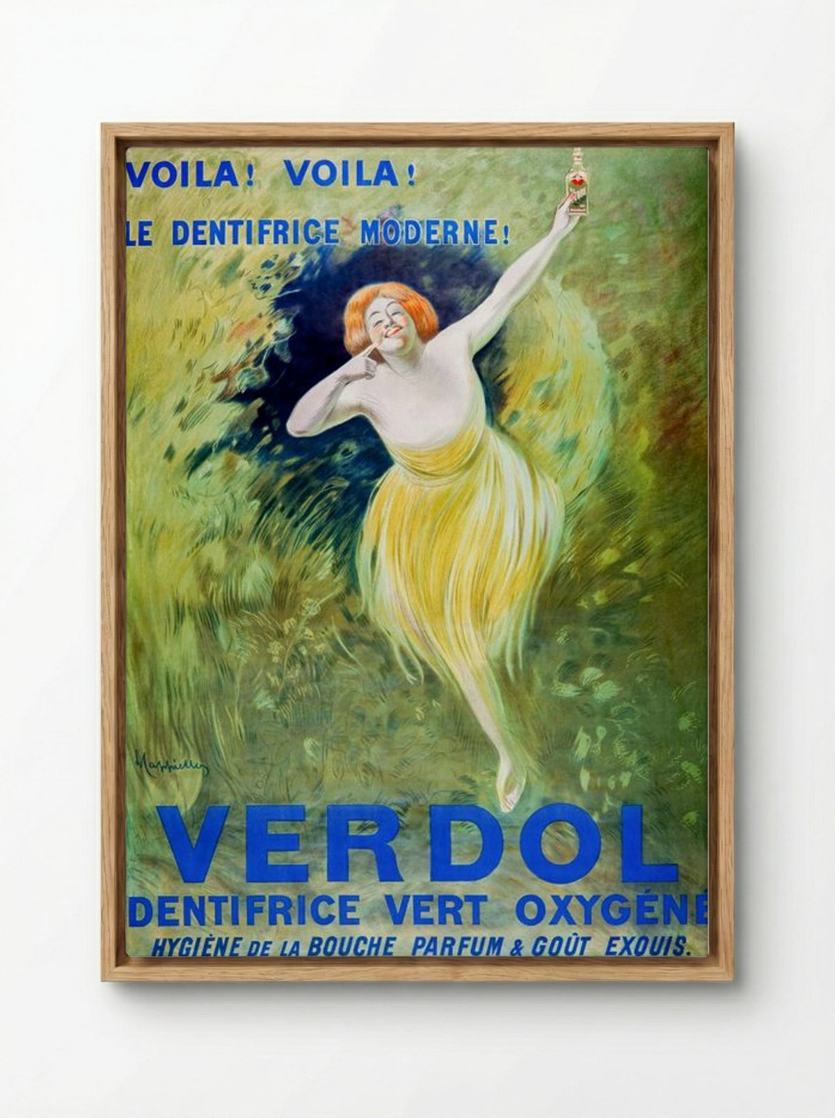 Verdol Oxygenated Green Toothpaste - Leonetto Cappiello - Framed Canvas Wood