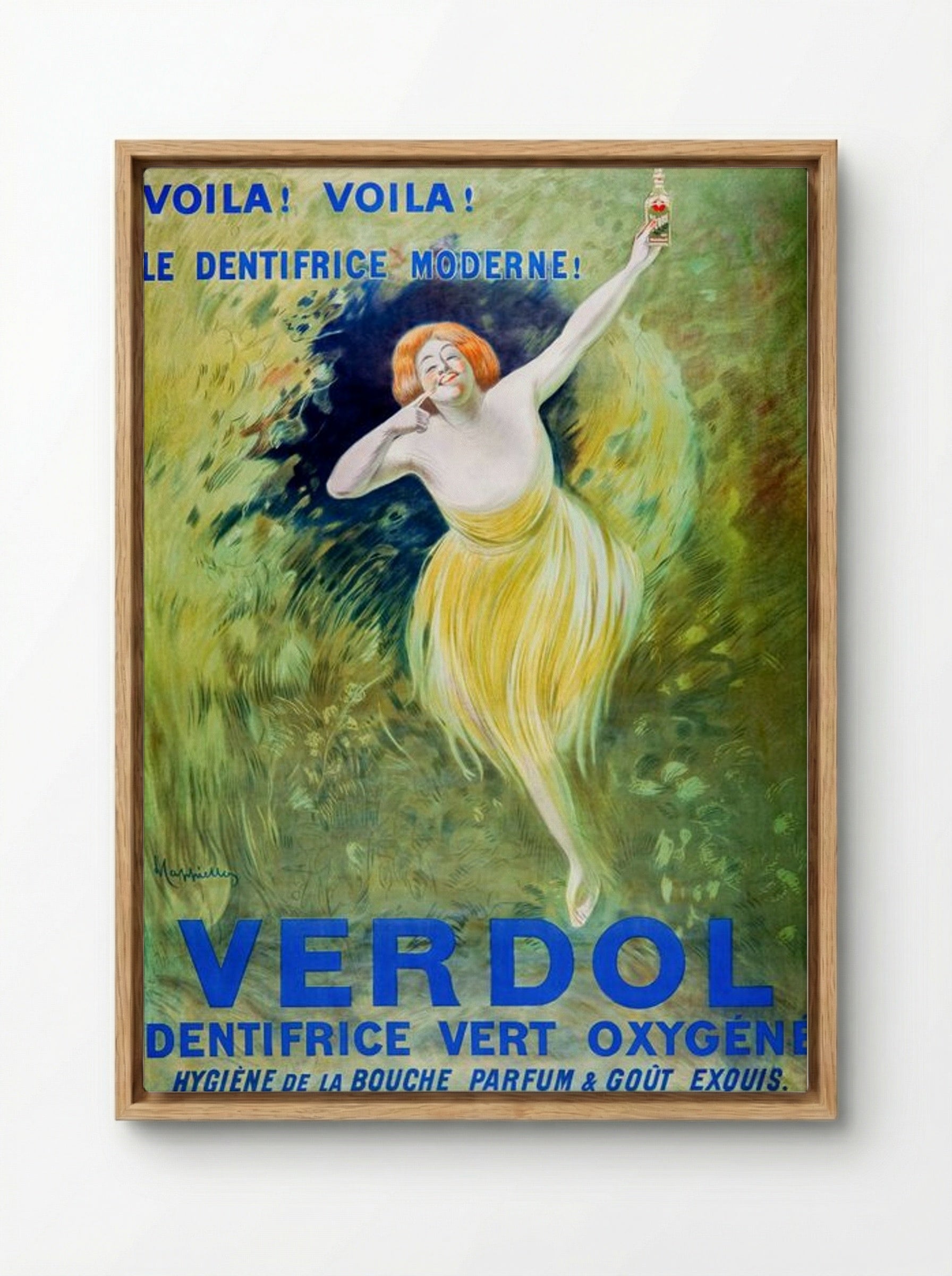 Verdol Oxygenated Green Toothpaste - Leonetto Cappiello - Framed Canvas Wood