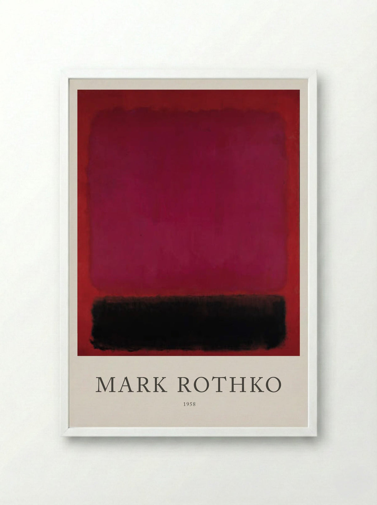 Untitled (Magenta, Red, and Black) - Mark Rothko - Framed Print White