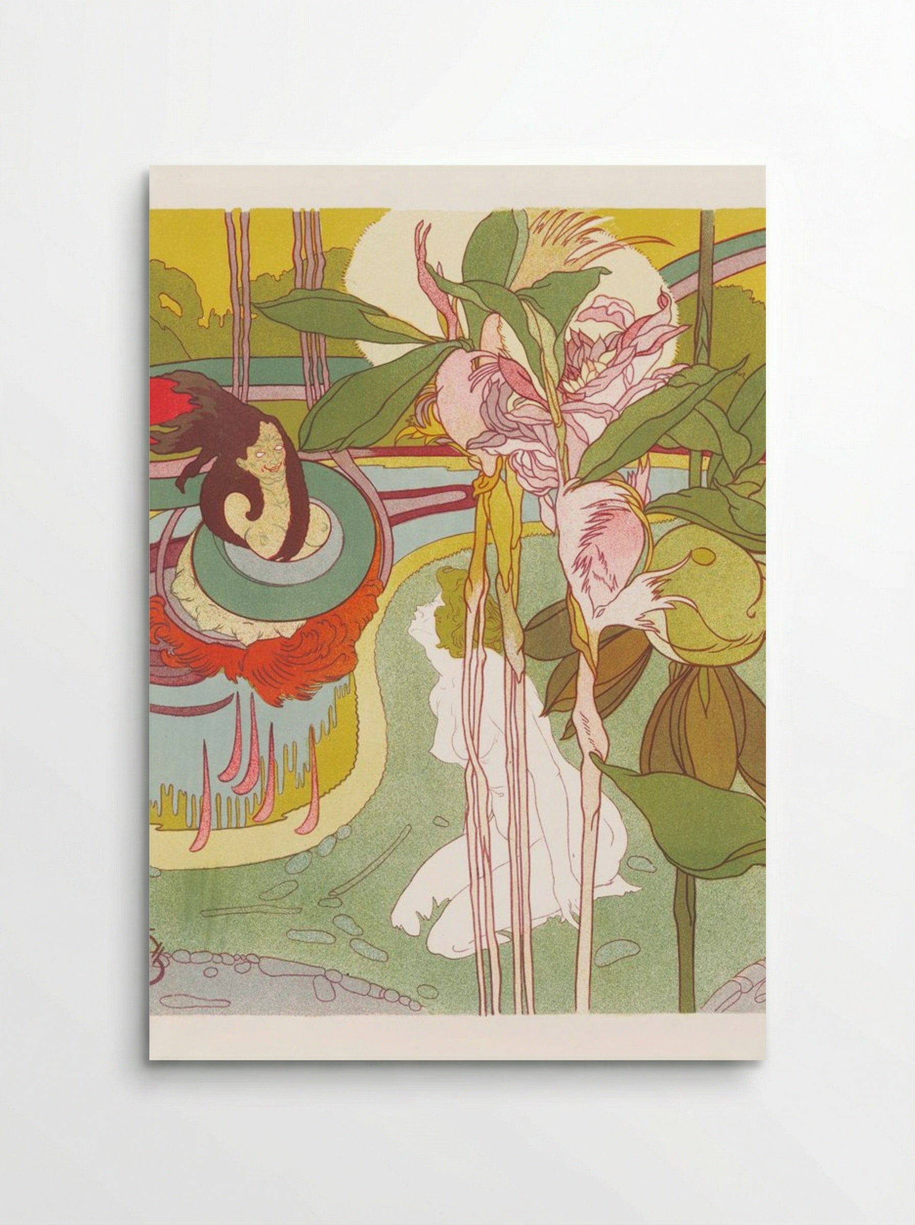 Woman Receives a Vision in a Garden - Georges de Feure - Poster