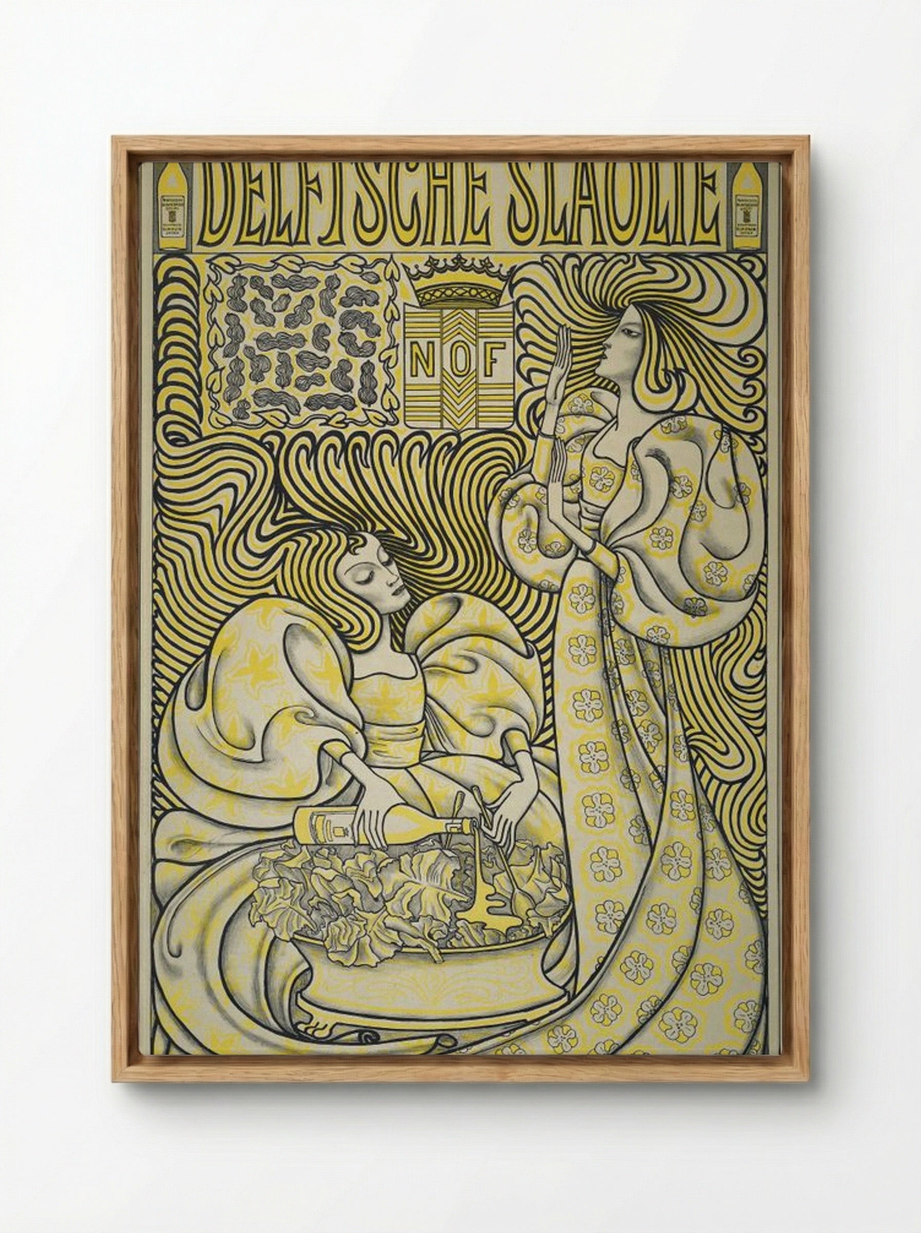 Poster for Delft Salad Oil - Jan Toorop - Framed Canvas Wood