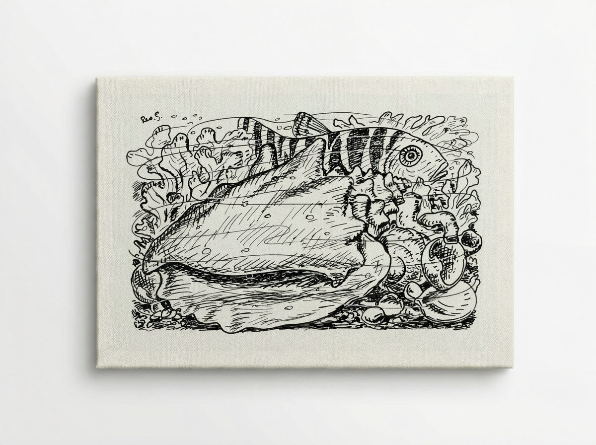 Fish and Shell in the Water - Leo Gestel - Canvas