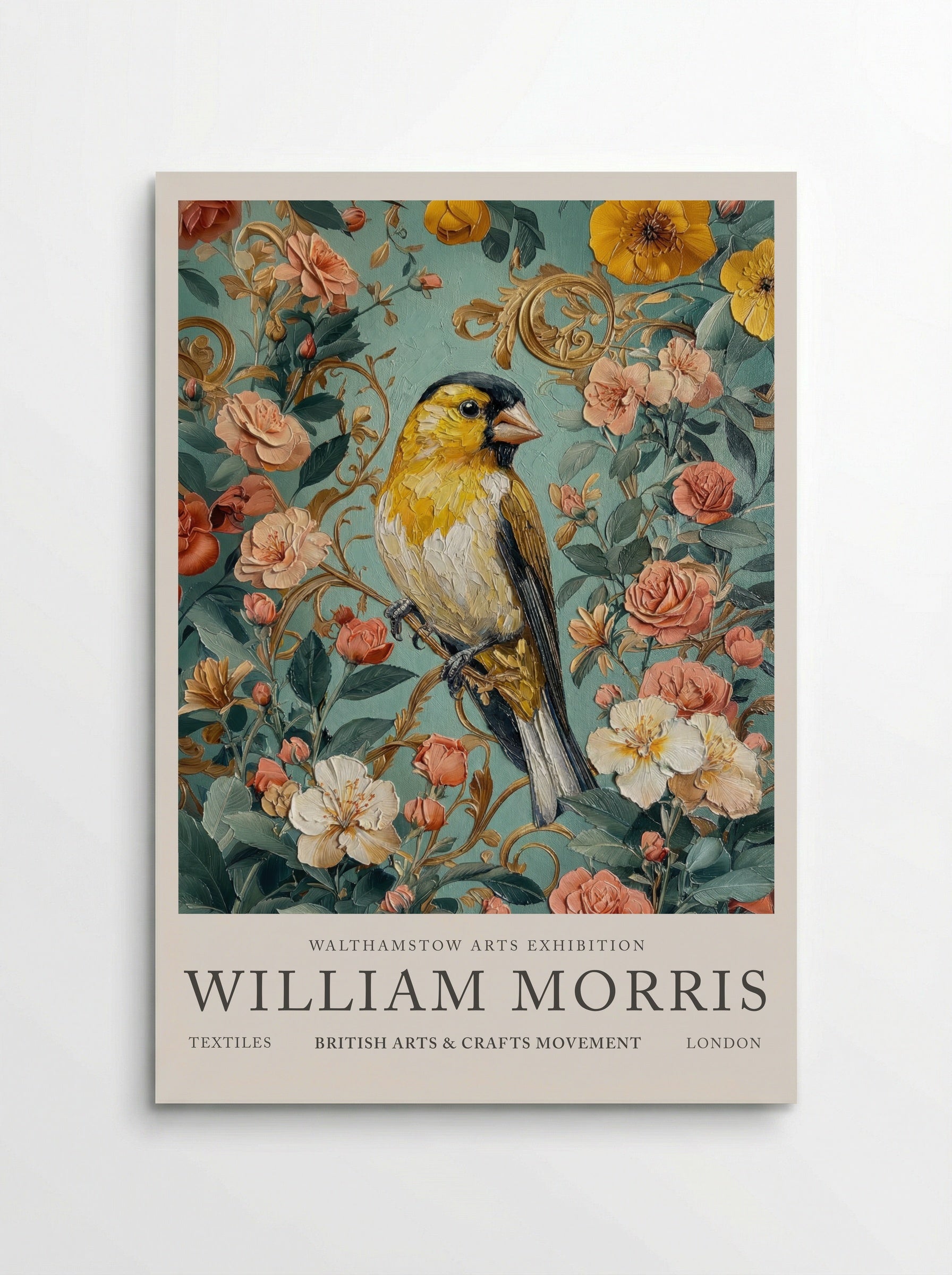 Goldfinch Glow - William Morris - Poster