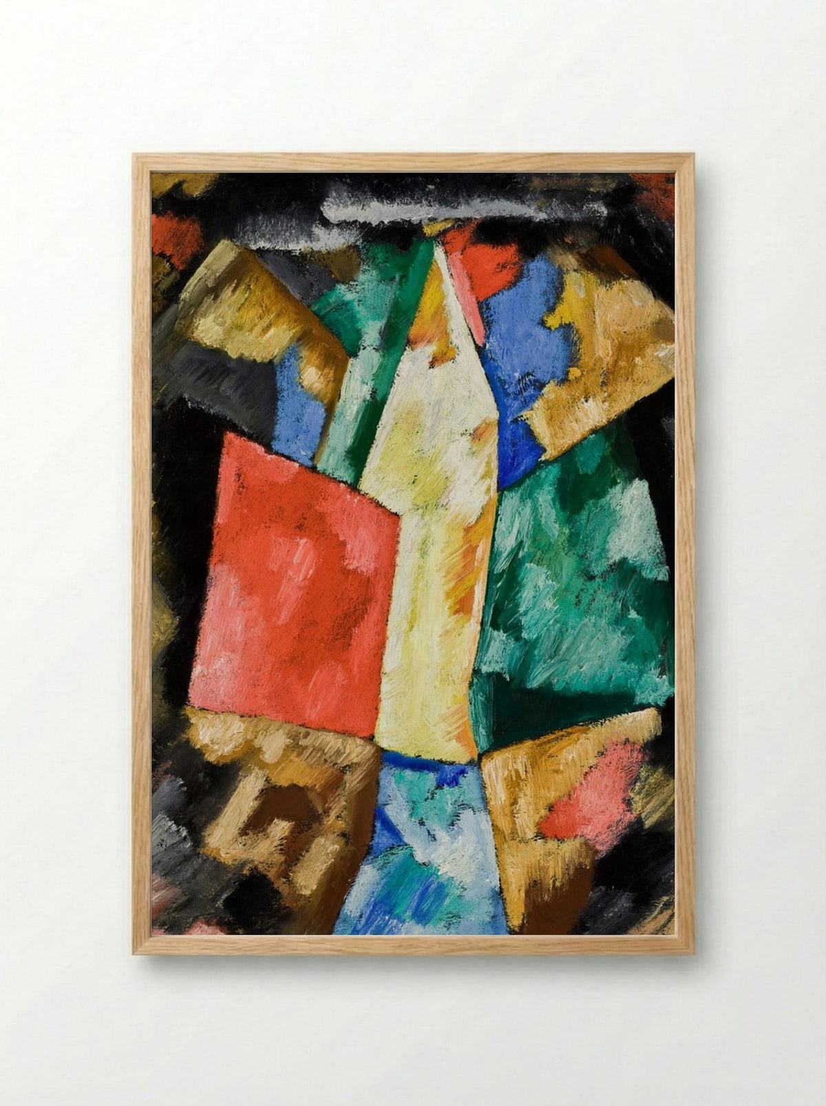 Abstraction, Blue, Yellow and Green - Marsden Hartley - Framed Print Wood
