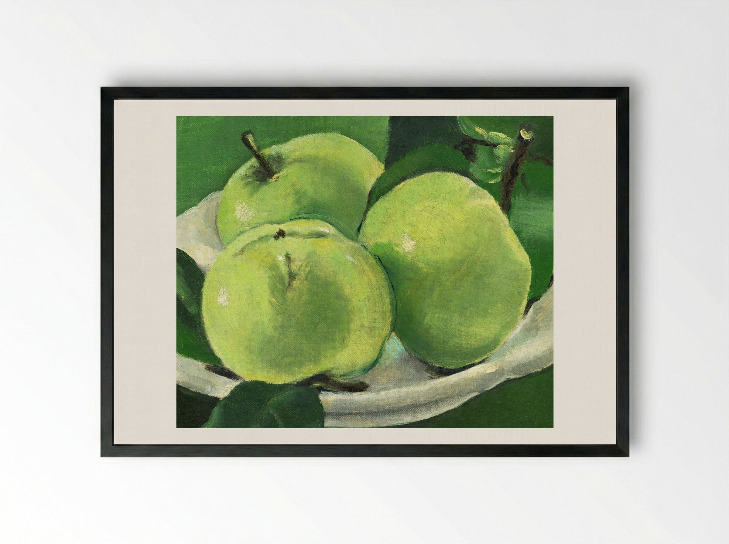 Still Life with Apples - Mikuláš Galanda - Framed Print Black