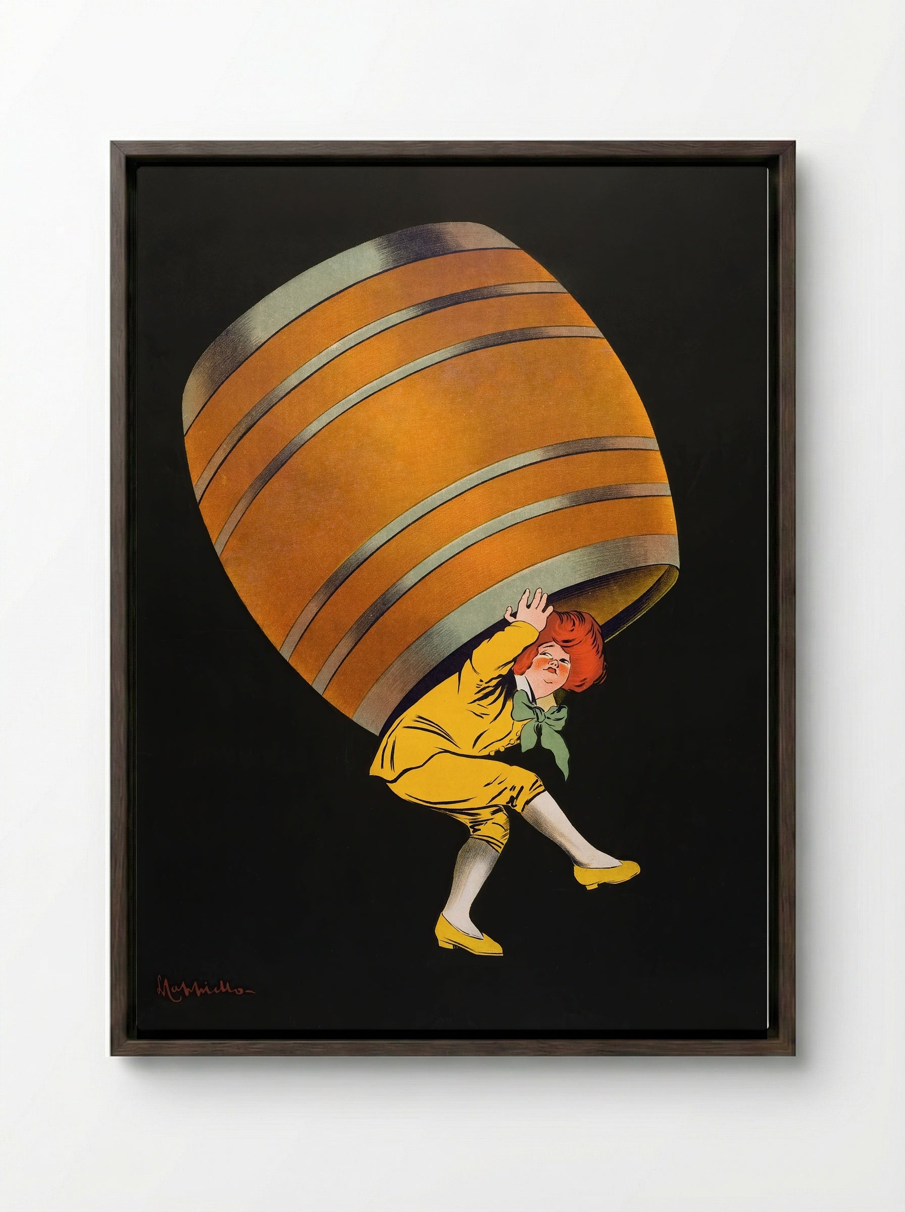 Cognac Pellisson - Leonetto Cappiello - Framed Canvas Dark Wood