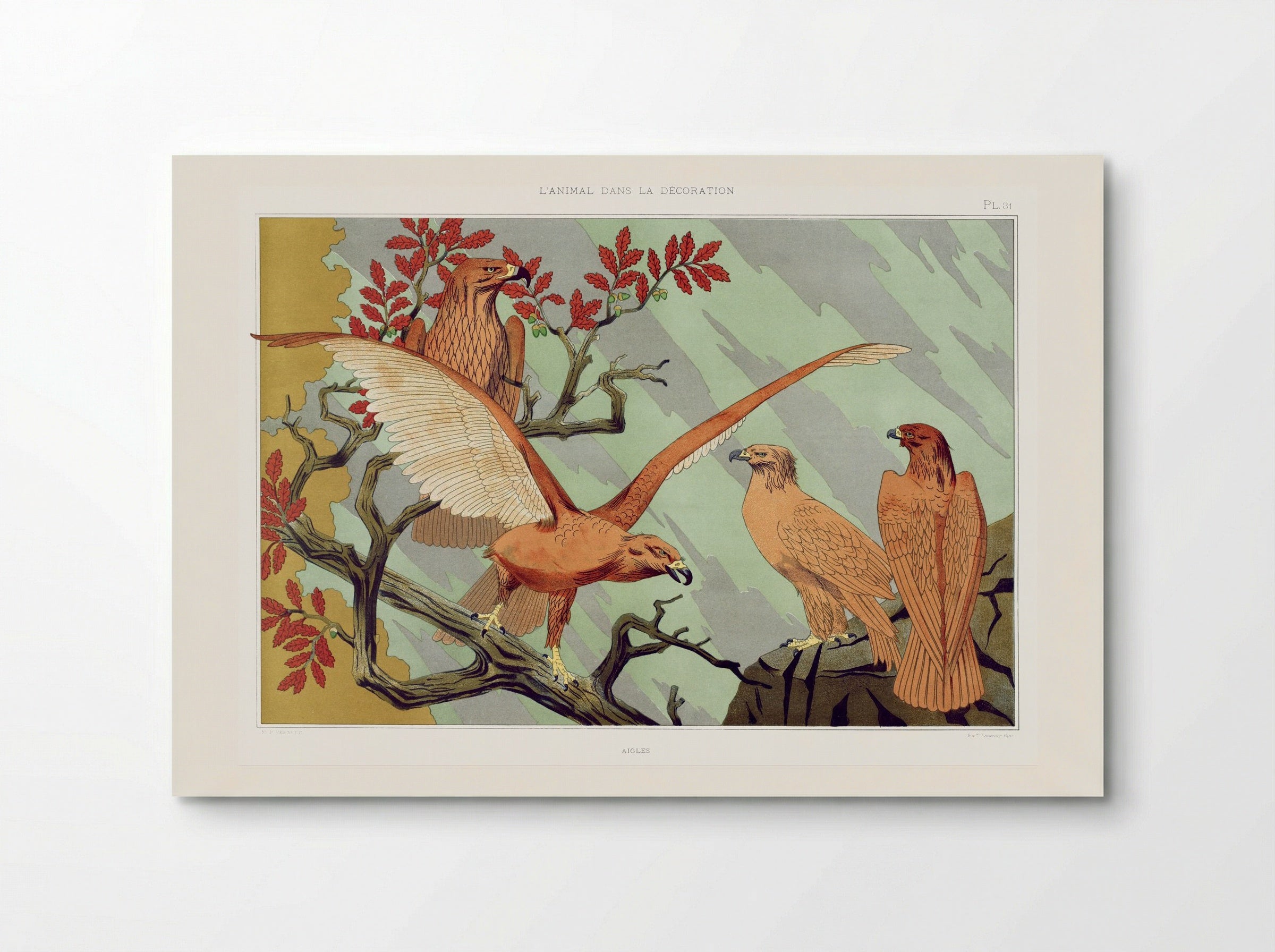 Aigles (Eagles) from L'animal dans la décoration - Maurice Pillard Verneuil - Poster