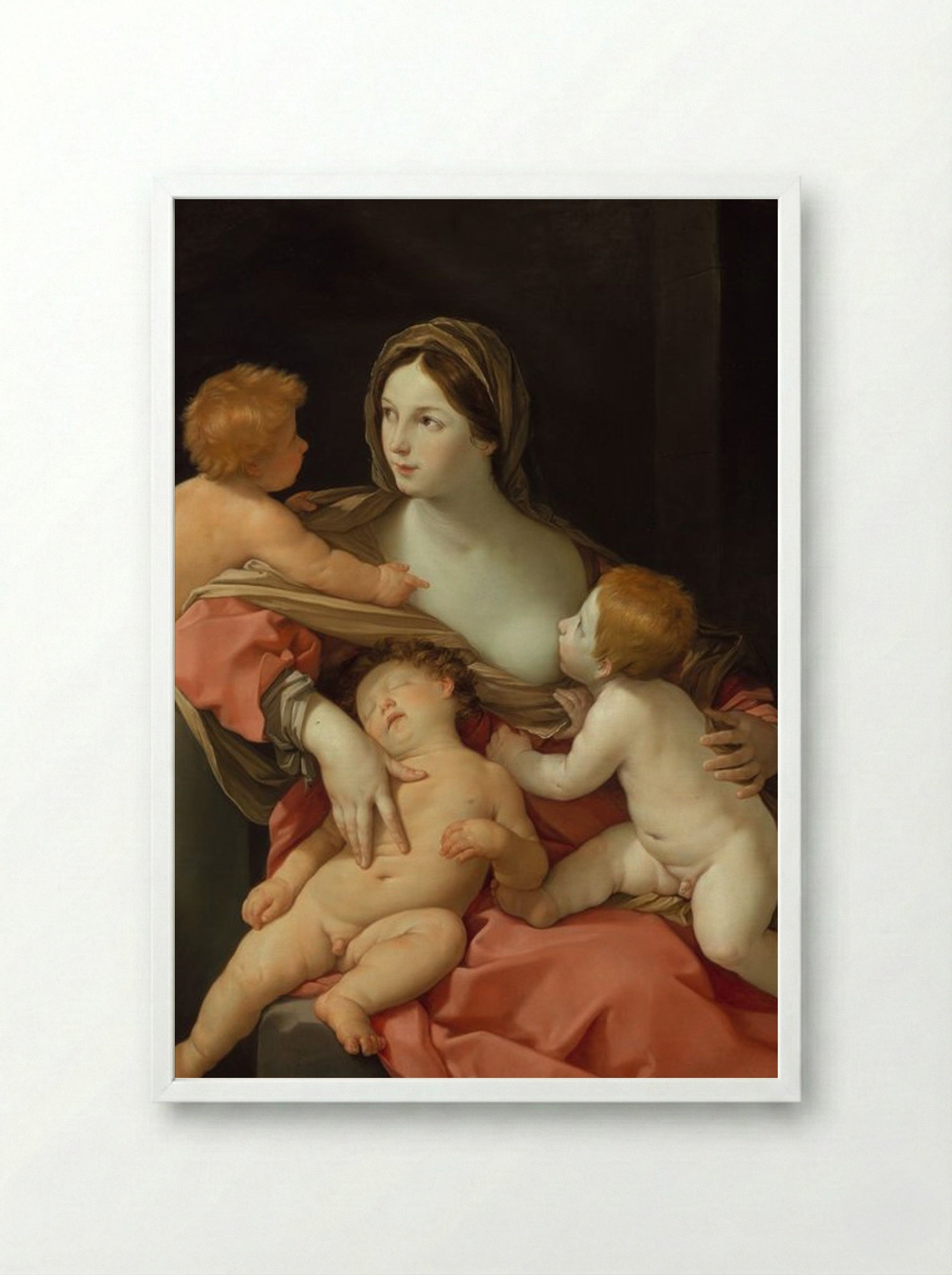 Charity - Guido Reni - Framed Print White