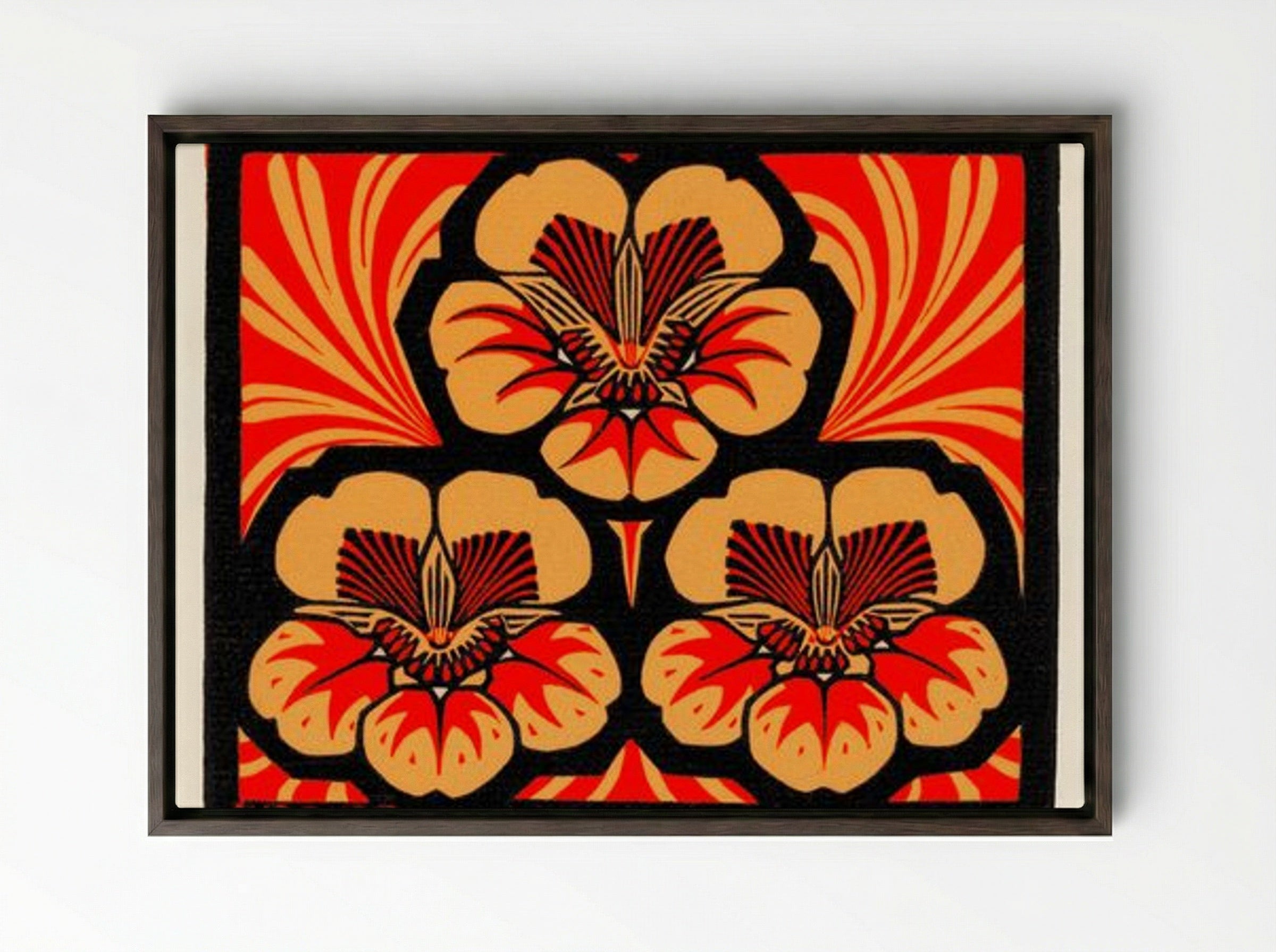 East Indian Cherry - Julie de Graag - Framed Canvas Dark Wood