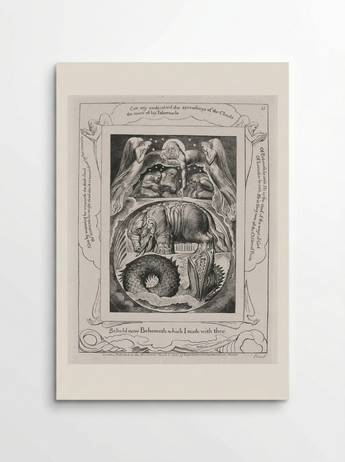 Behold now Behemoth which I made with thee - William Blake - Poster