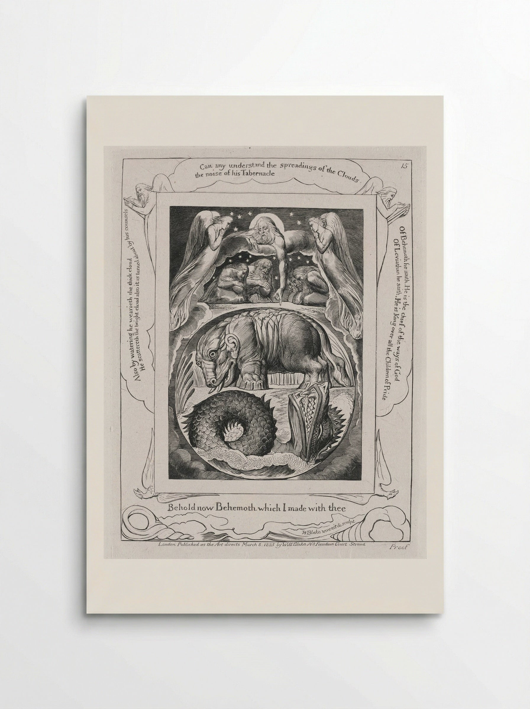 Behold now Behemoth which I made with thee - William Blake - Poster