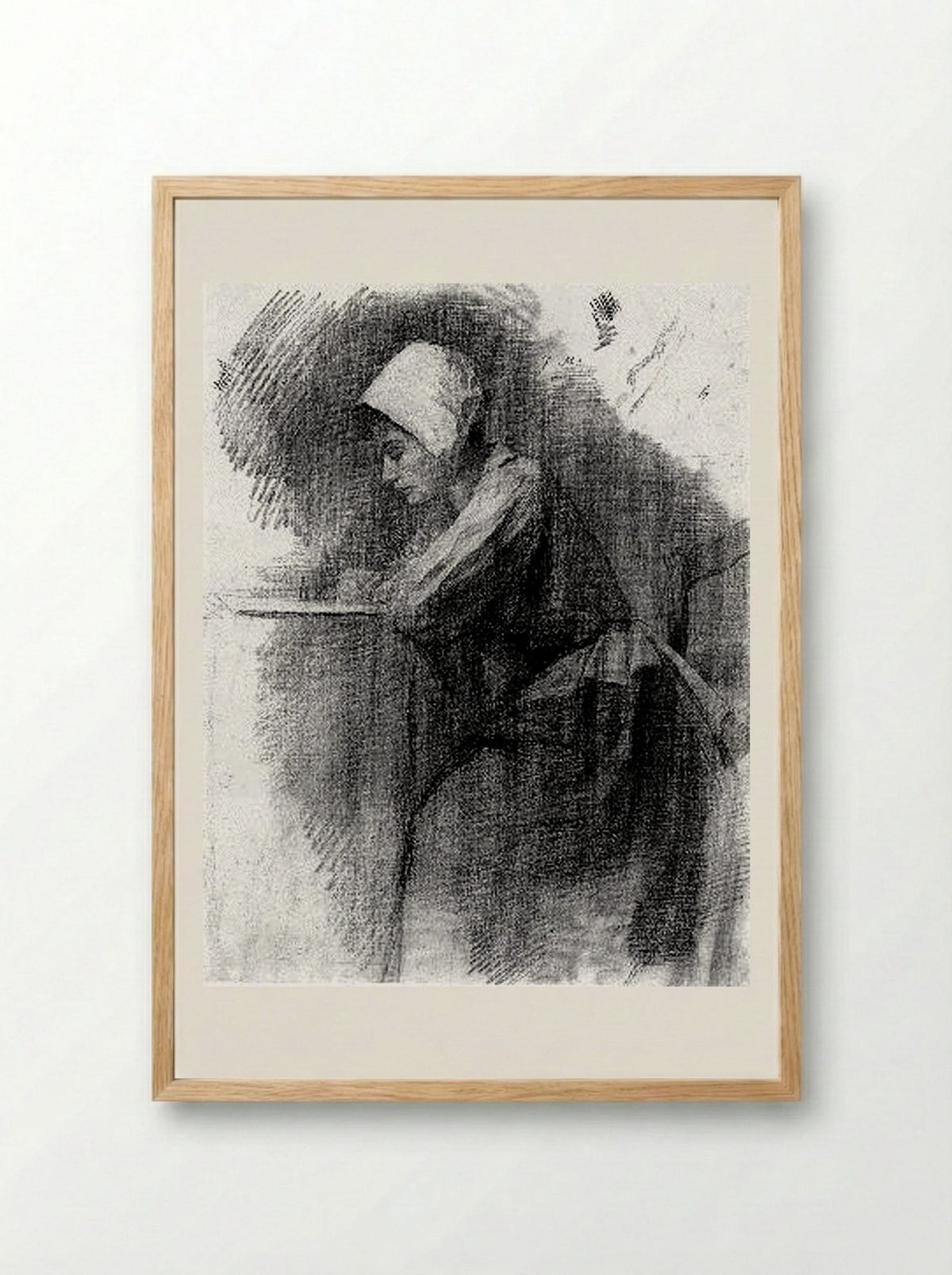 Girl Writing (Study) - Vincent van Gogh - Framed Print Wood