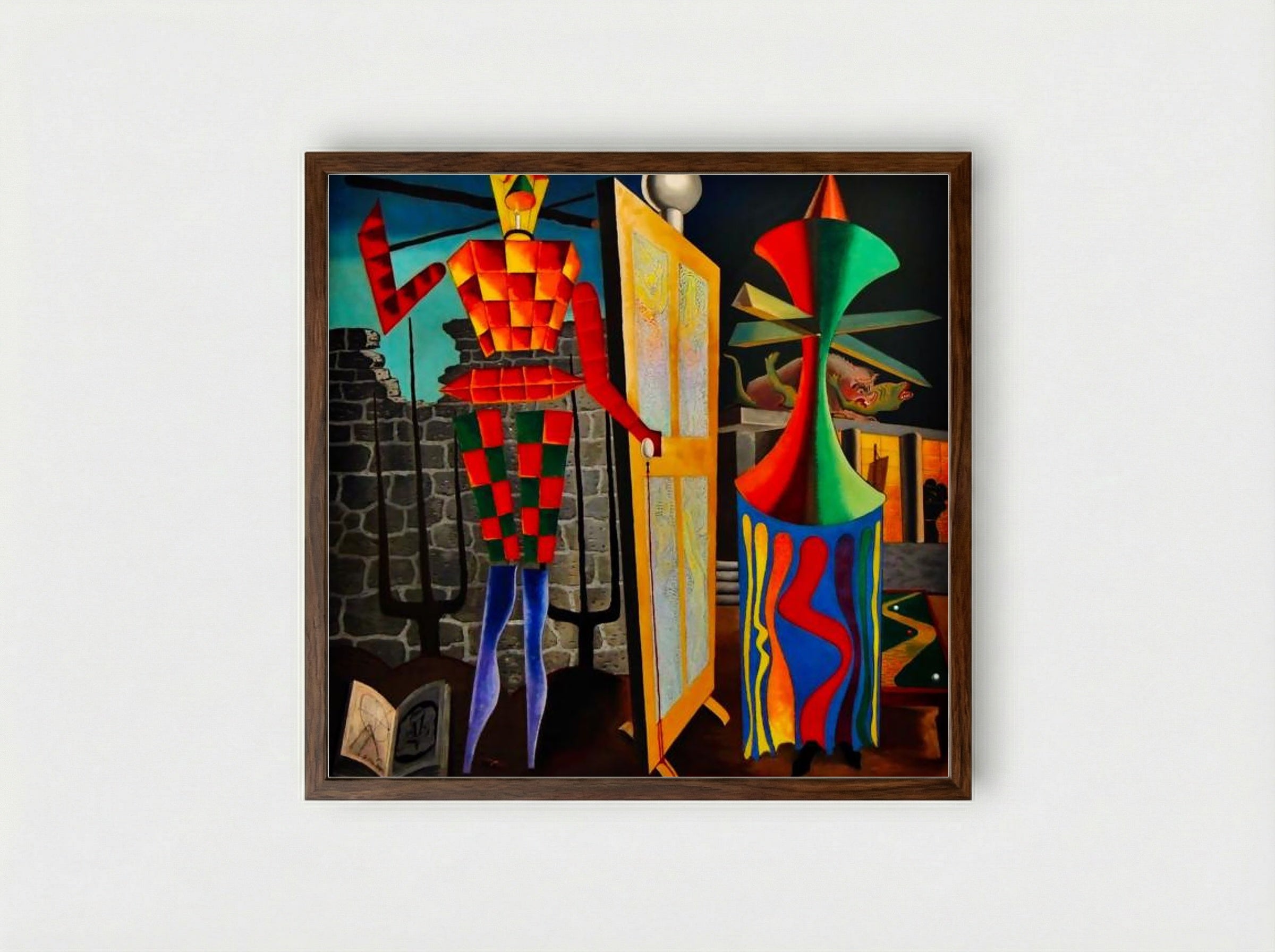 Le Beau Temps - Man Ray - Framed Print Dark Wood