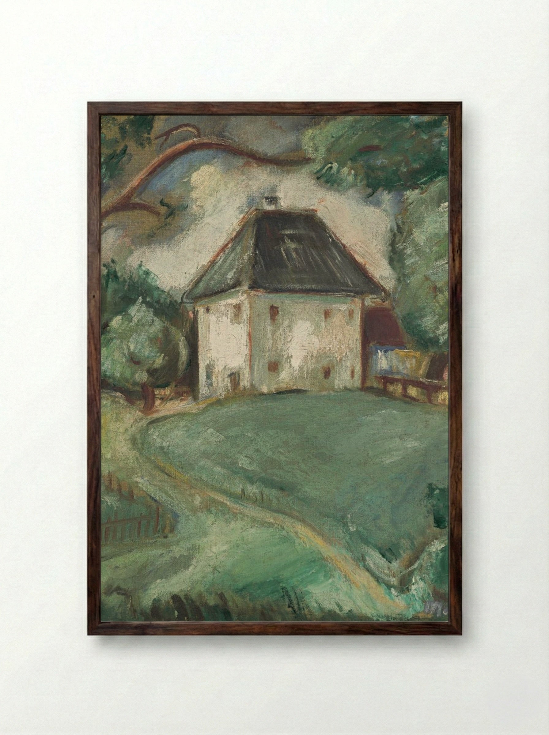 Landscape near Trebon - Cyprián Majerník - Framed Print Dark Wood