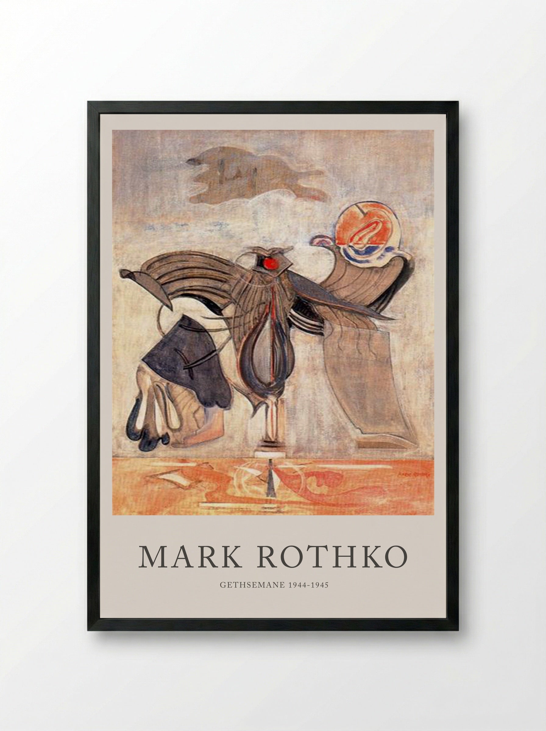 Gethsemane - Mark Rothko - Framed Print Black