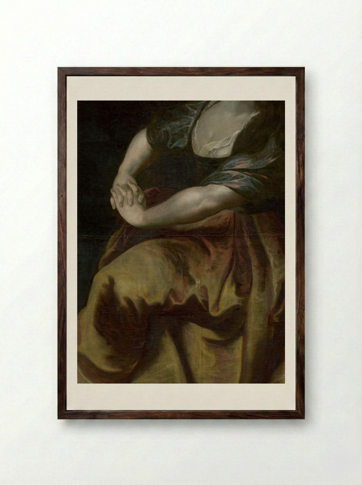 The Penitent Magdalene - Peter Paul Rubens - Framed Print Dark Wood