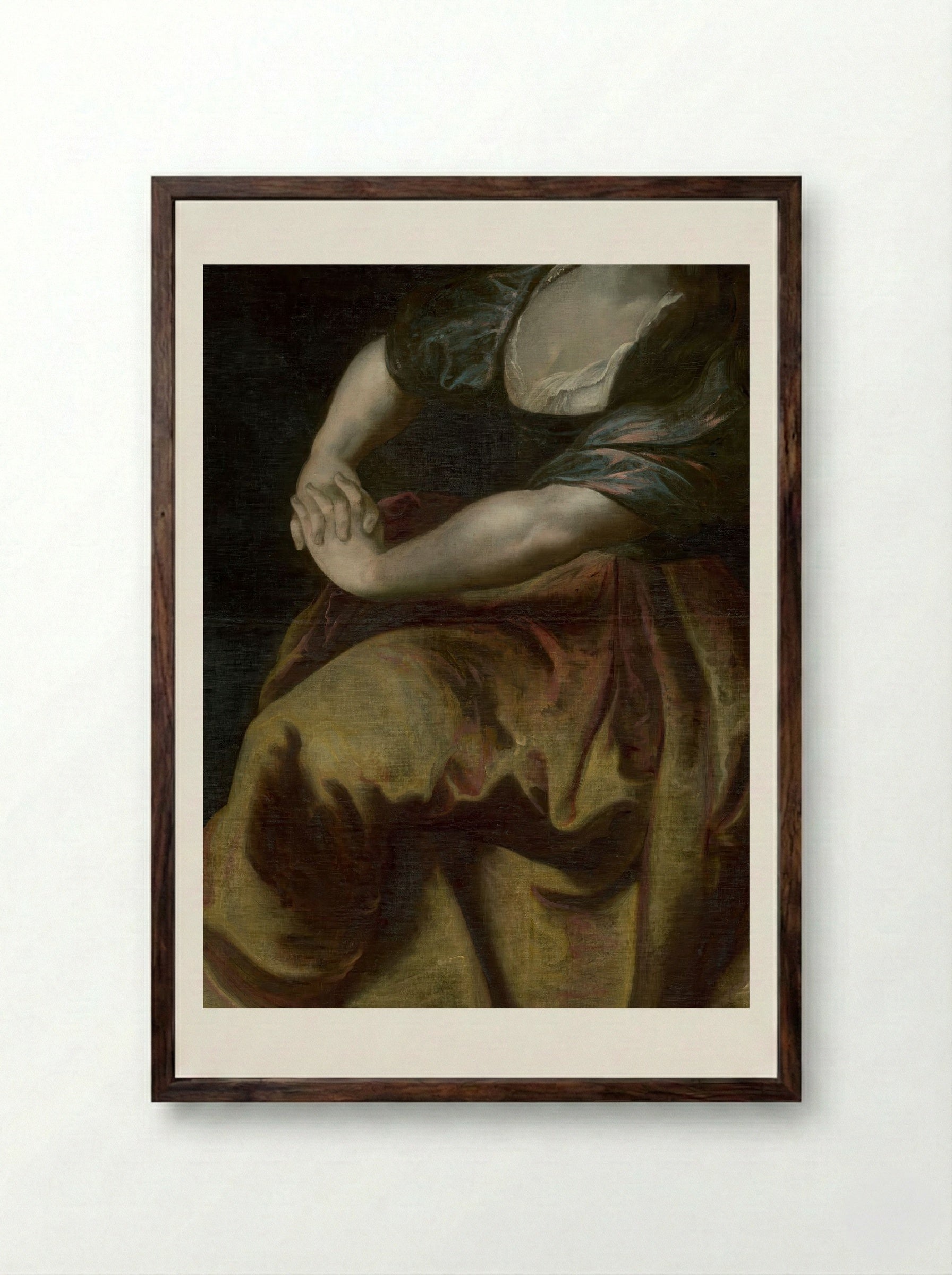 The Penitent Magdalene - Peter Paul Rubens - Framed Print Dark Wood