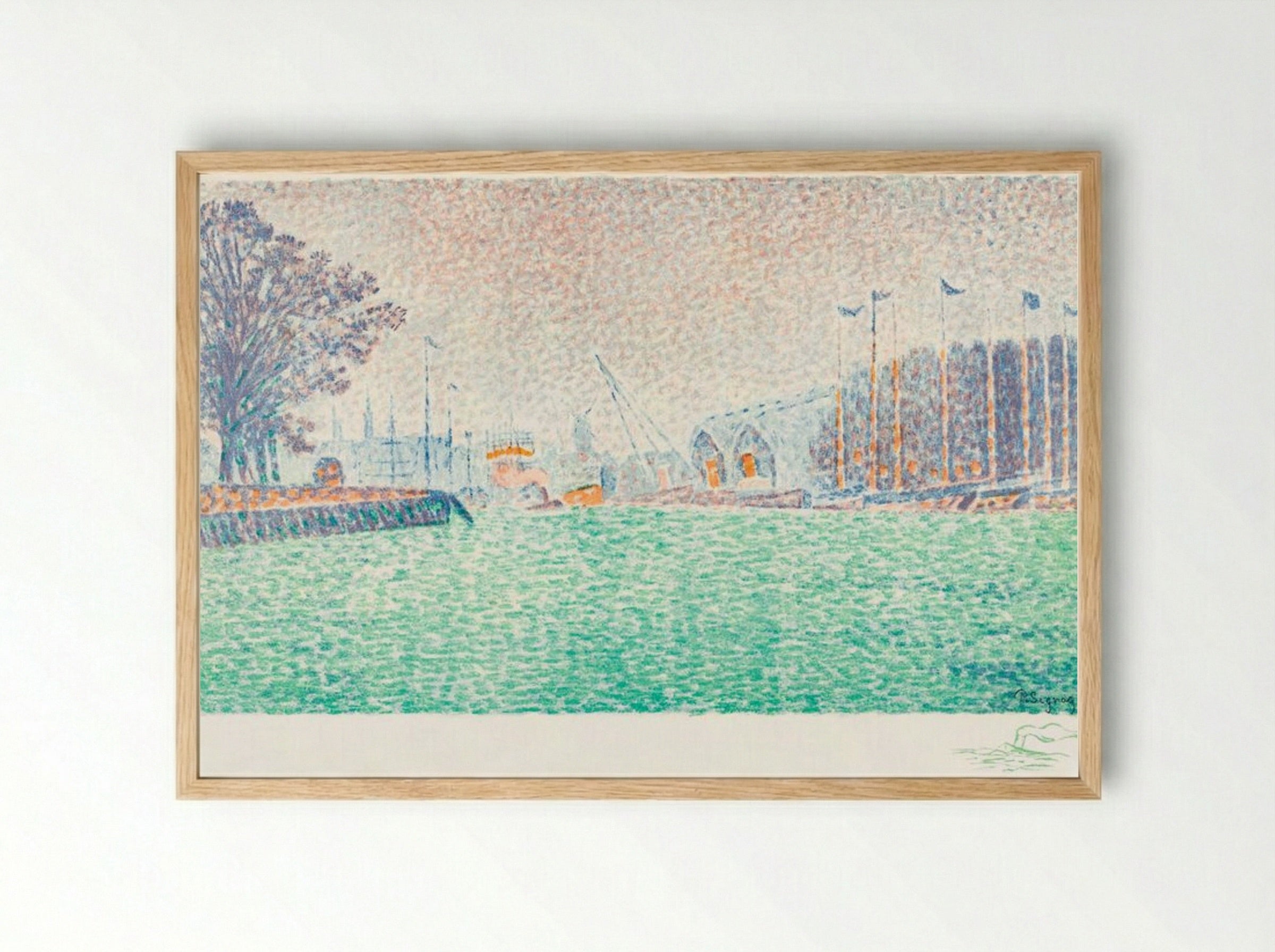 At Flushing (A Flessingue) - Paul Signac - Framed Print Wood