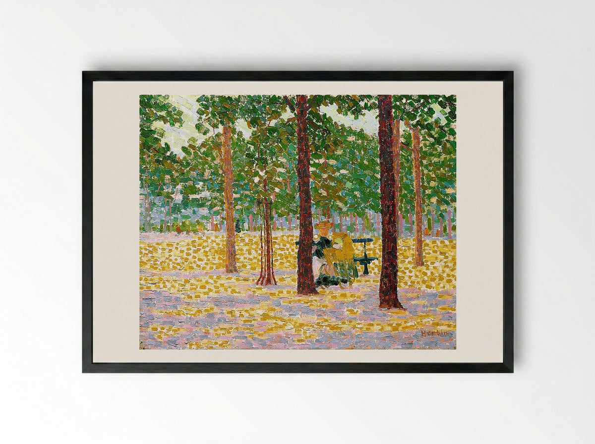 Park in Paris - Auguste Herbin - Framed Print Black