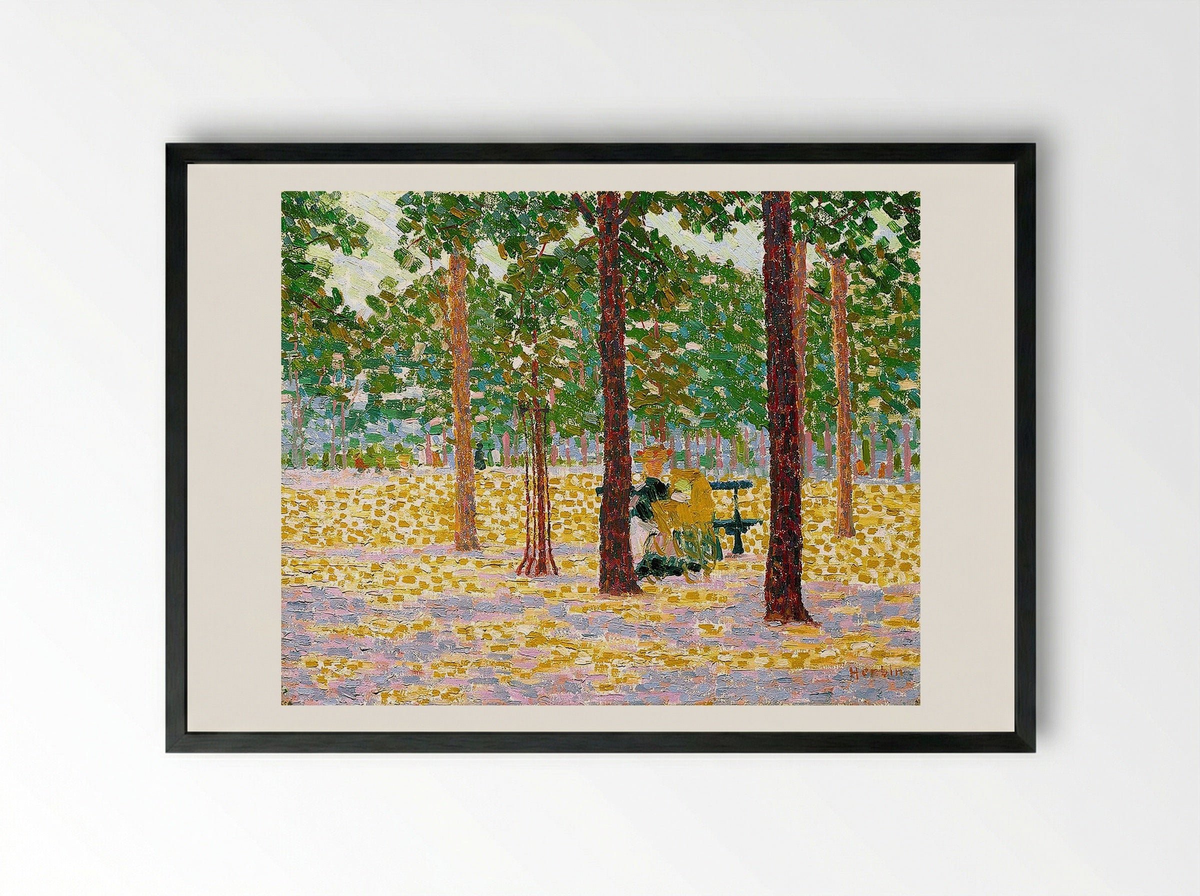 Park in Paris - Auguste Herbin - Framed Print Black