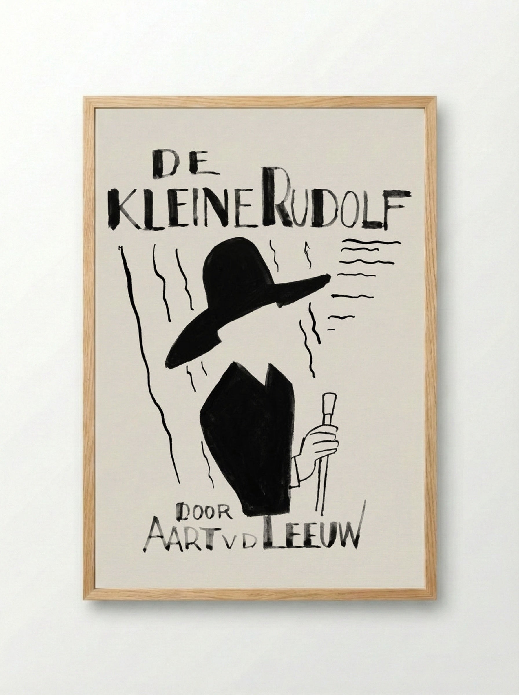 Ontwerp voor boekband van De Kleine Rudolf door Aart van der Leeuw - Leo Gestel - Framed Print Wood