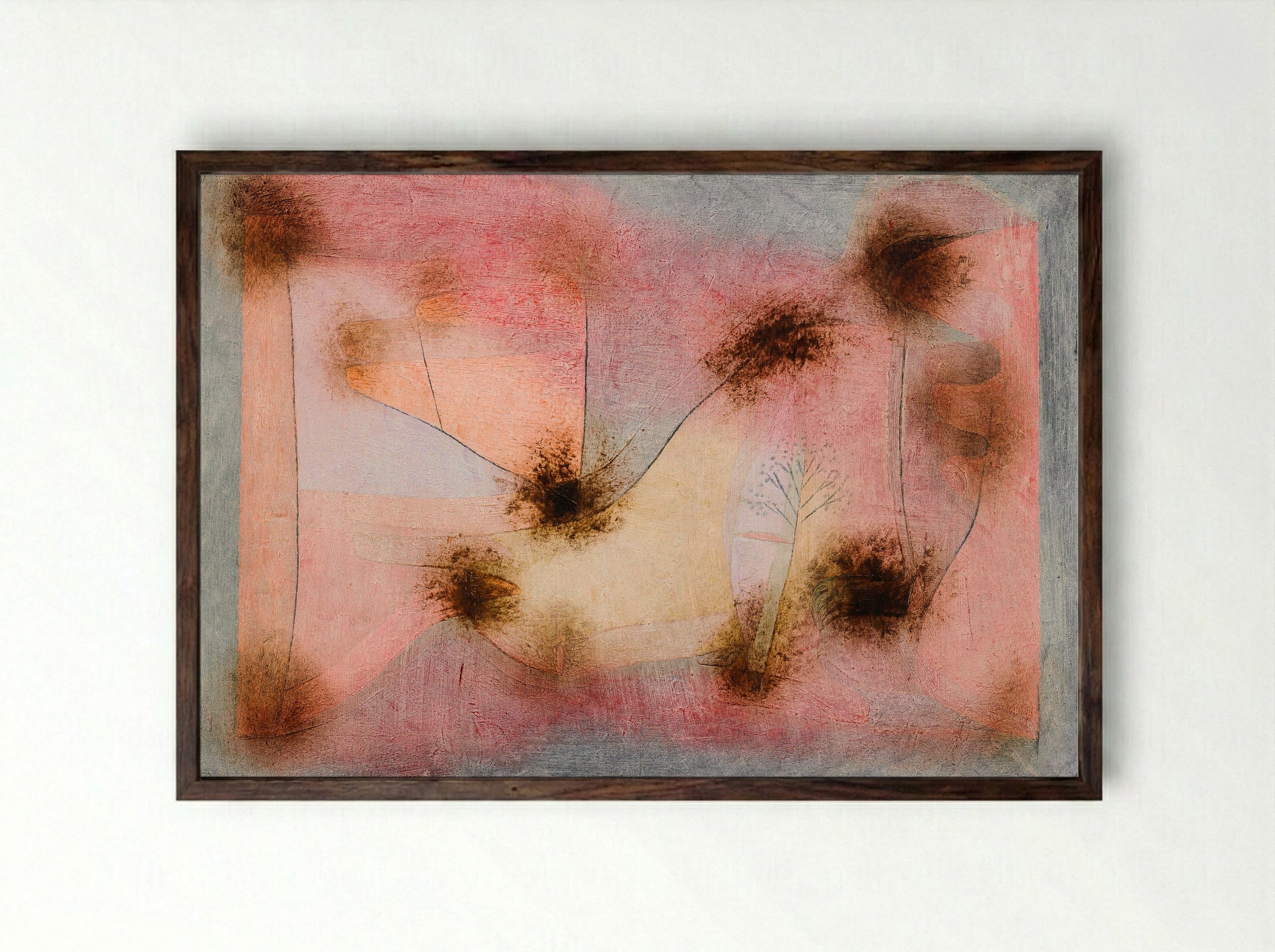 Hardy Plants - Paul Klee - Framed Print Dark Wood