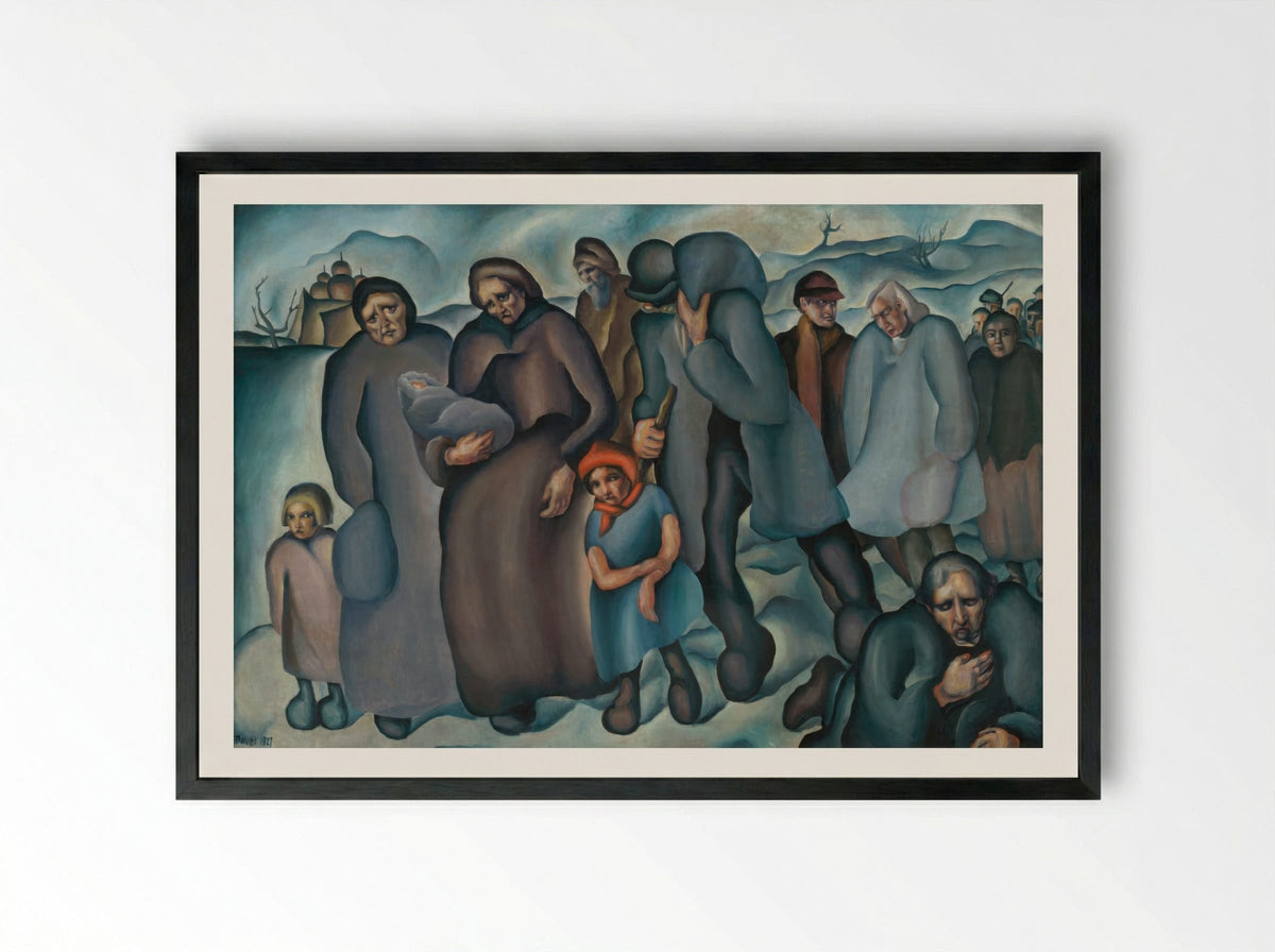 Refugees - Konstantin Bauer - Framed Print Black