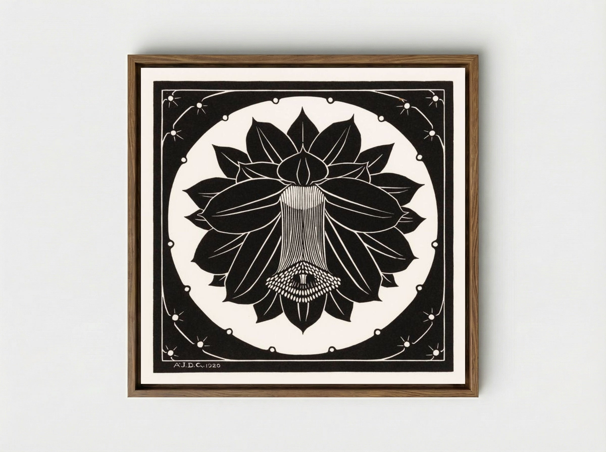 Flower - Julie de Graag - Framed Canvas Wood