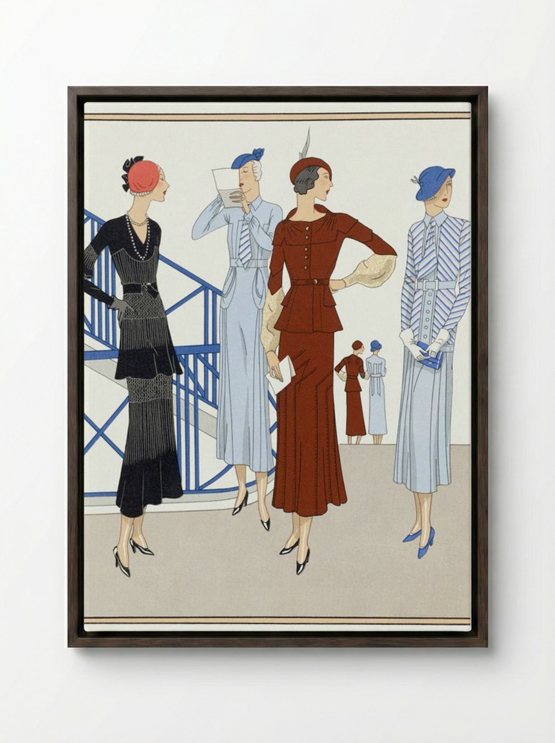 Ladieswear, 1932 - Martial et Armand and Bernard et Cie - Framed Canvas Dark Wood