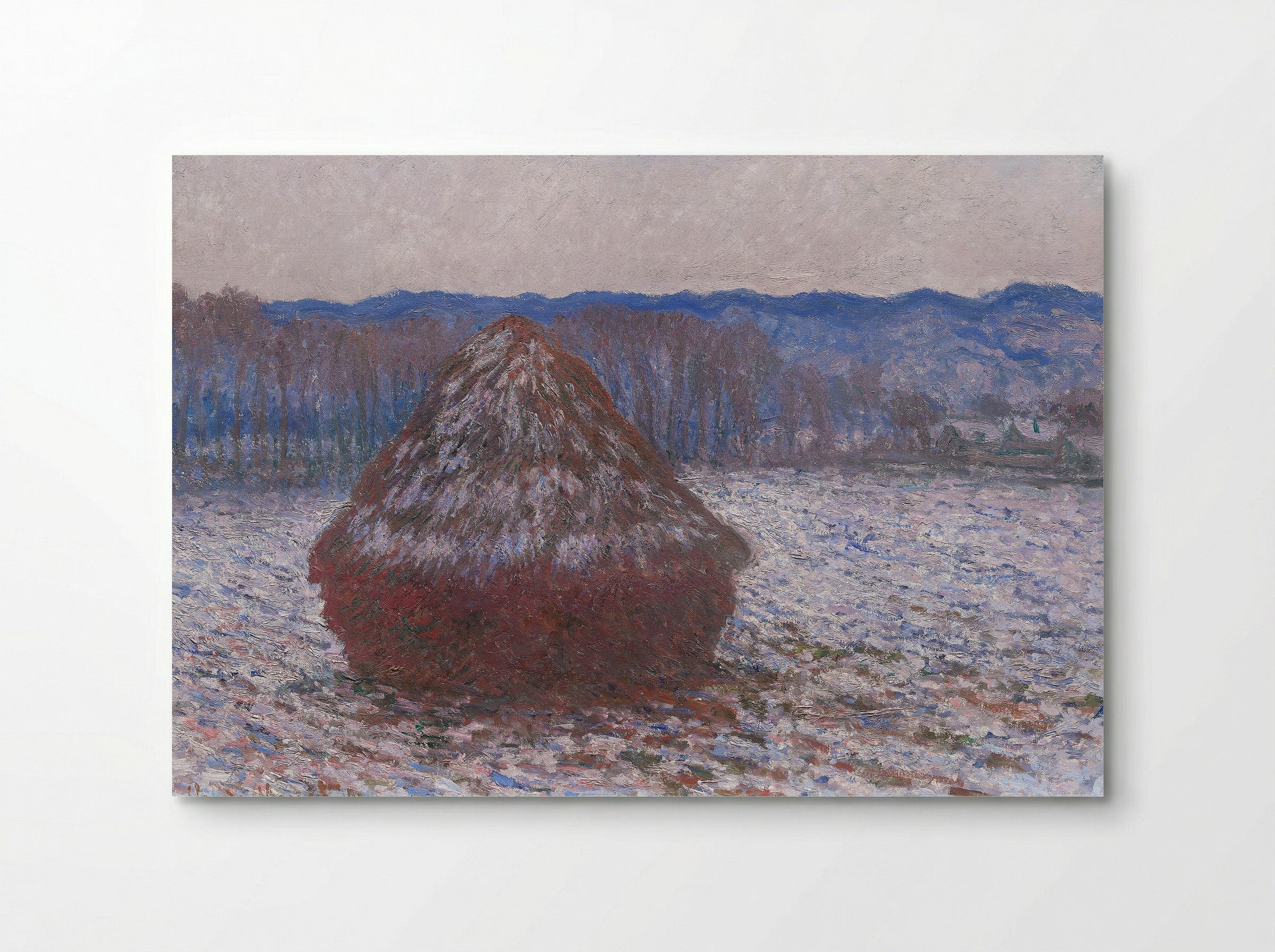 Stack of Wheat (Snow Effect, Morning) - Claude Monet - Poster
